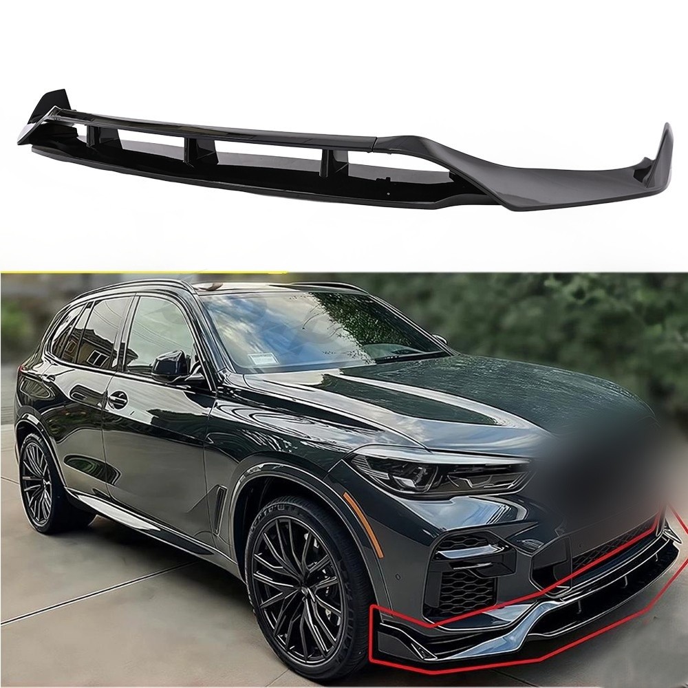 4pcs Front Bumper Lip Spoiler For 2019-2023 BMW G05 X5 M50i xDrive50i M-Sport