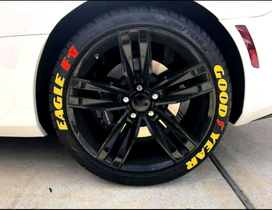 Permanent Good Year Eagle F1 Tire Lettering Stickers 1.00 Permanent Good Year Eagle F1 Tire Lettering Stickers 1.00