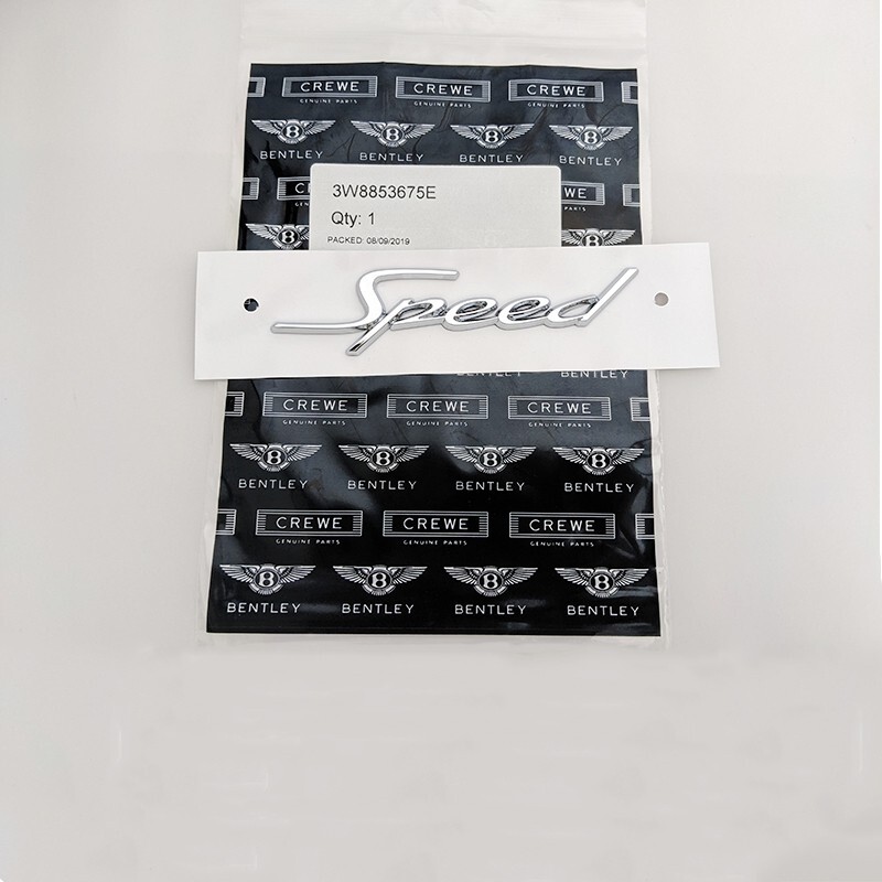 Bentley Continental GT GTC Speed Sidehead Fender Badge P/N 3W8853675E