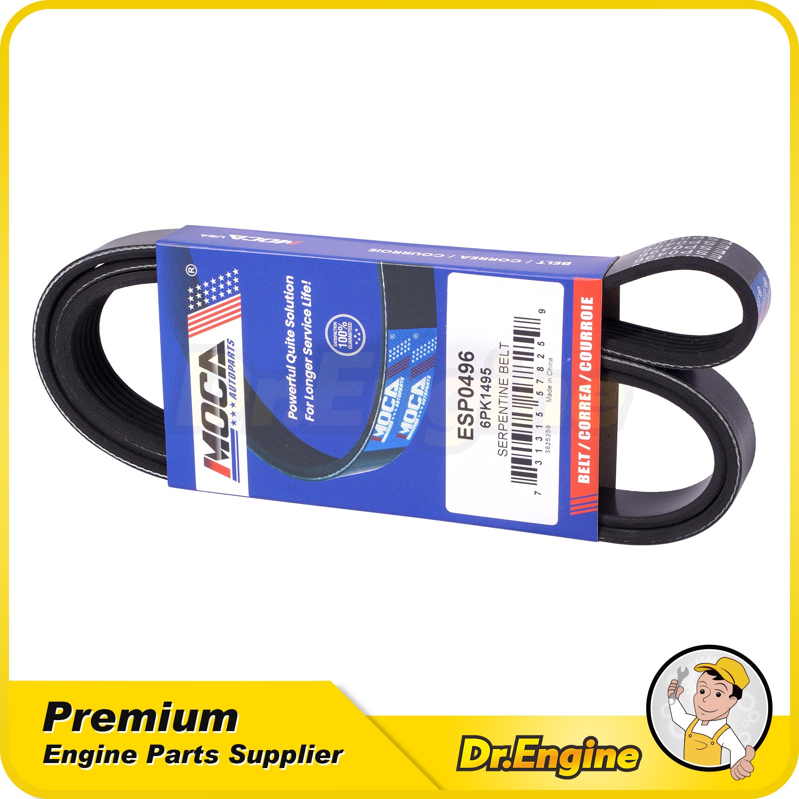 EPDM Serpentine Belt for Cadillac Escalade Chevrolet Silverado Tahoe 6PK1495