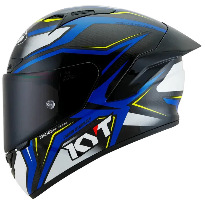 KYT NZ RACE CARBON STRIDE BLUE WHITE SMALL S