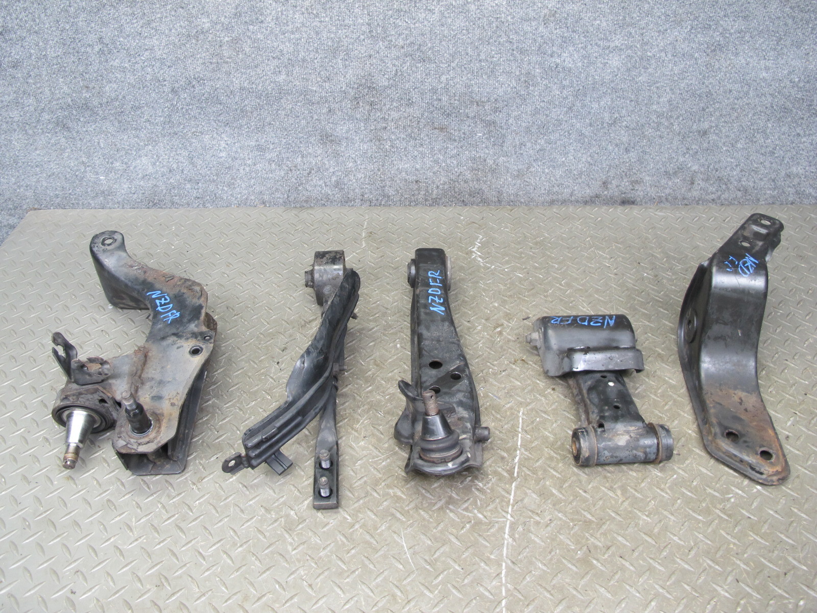91-92 NISSAN Z32 300ZX NON TURBO SET OF 5 FRONT RIGHT SUSPENSION CONTROL ARM OEM