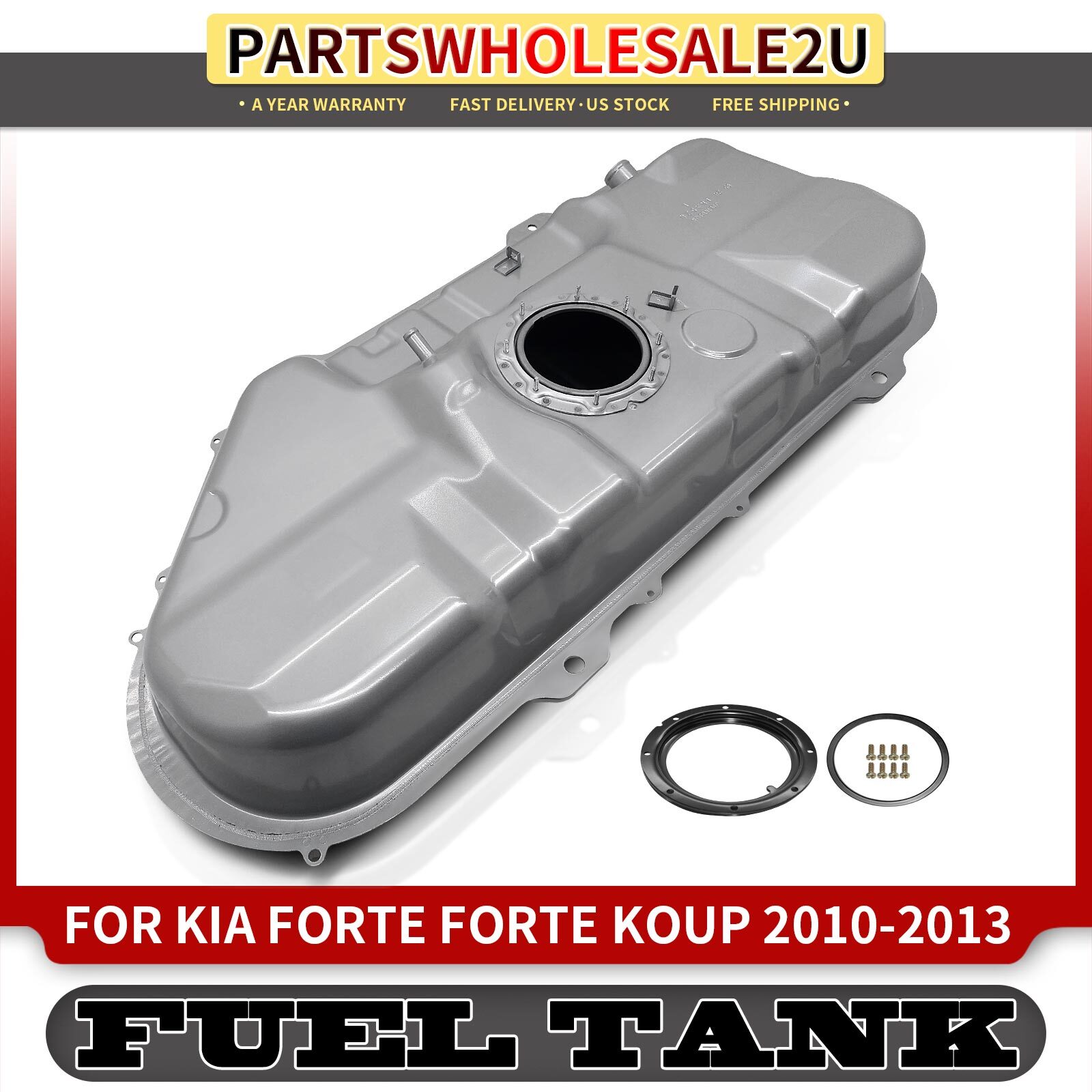 New 13.1 Gallons Silver Fuel Tank for Kia Forte Koup 2010-2013 L4 2.0L L4 2.4L New 13.1 Gallons Silver Fuel Tank for Kia Forte Koup 2010-2013 L4 2.0L L4 2.4L