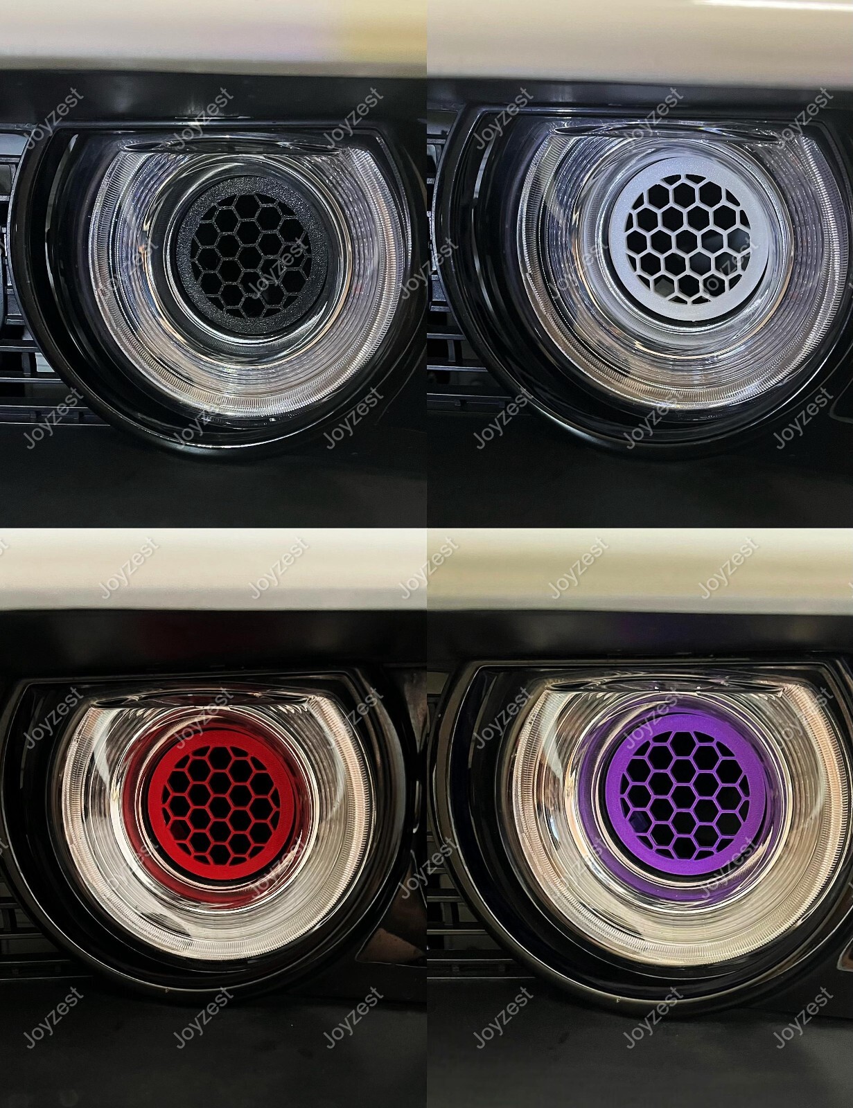 2pc For Dodge Challenger Intake Ring Headlight Insert Grille Cap Close Out Cover