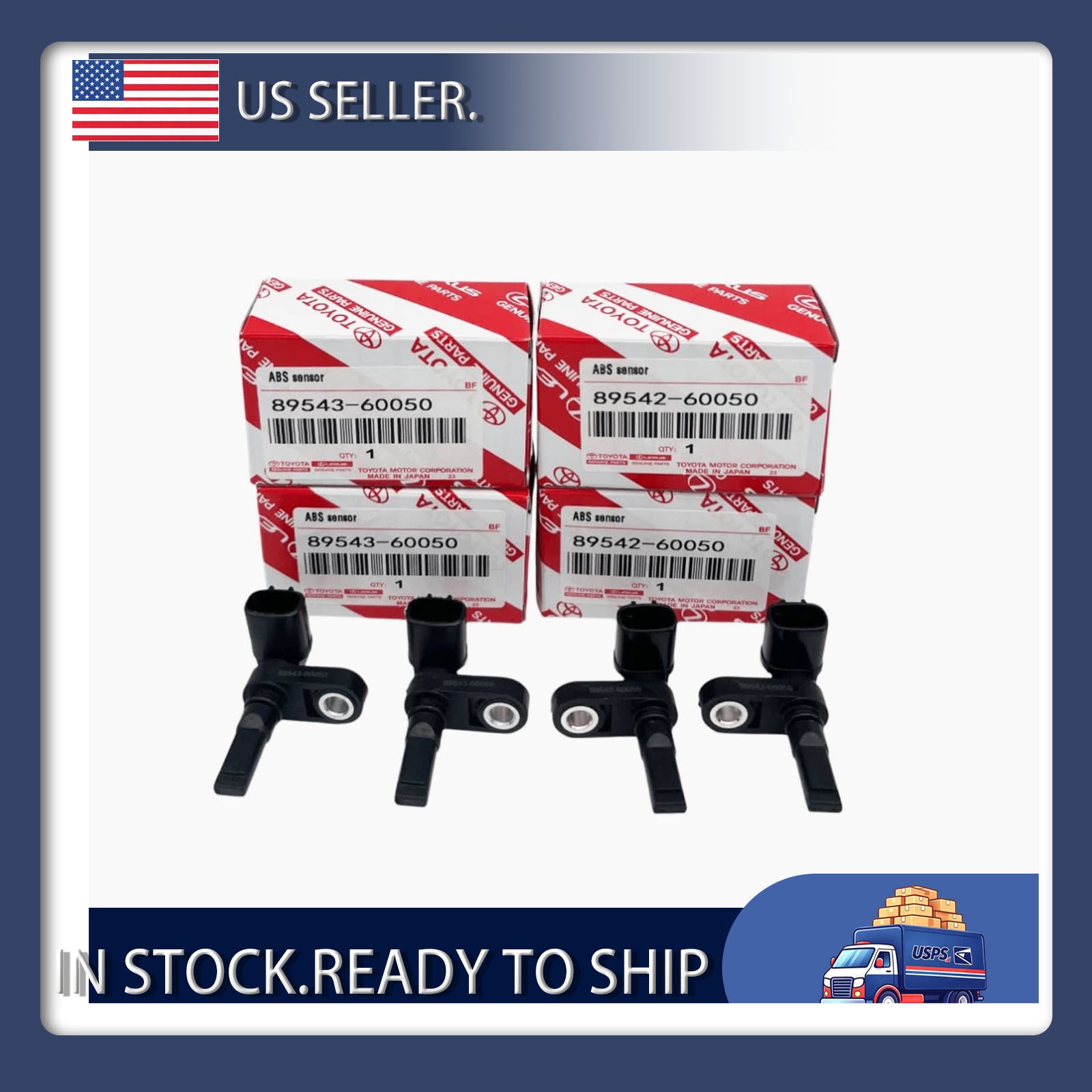 OEM 4*PCS ABS Wheel Speed Sensor Front Rear Right&Left For Toyota 4Runner Tacoma