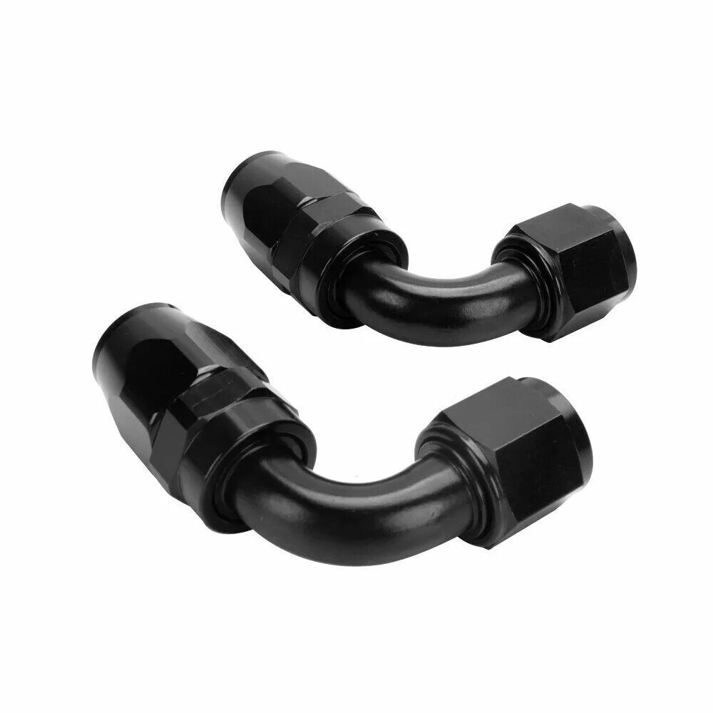 2Pcs AN6/AN8/AN10/AN12 Swivel Hose End Fitting Adapter Oil/Fuel/Gas Hose Line