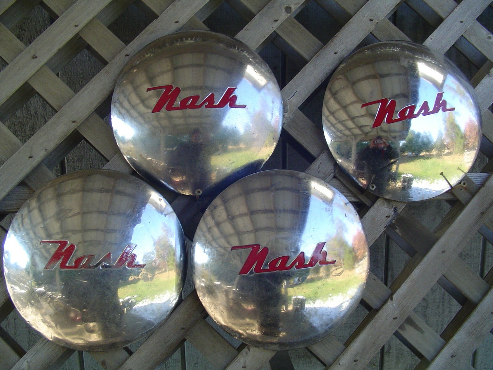 VINTAGE 1949 54 NASH RAMBLER AMBASSADOR LAFAYETTE HUBCAPS WHEEL COVER CENTER CAP