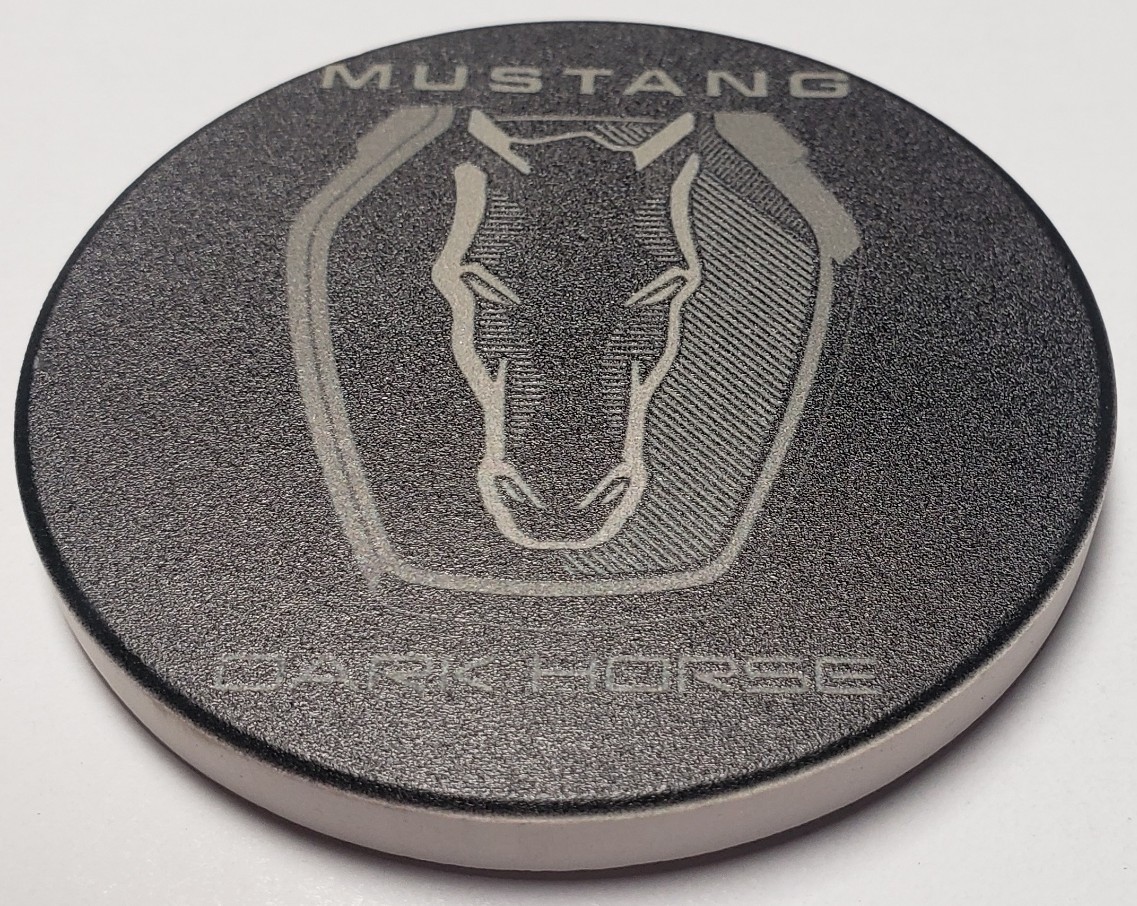 Car Coaster - Mustang DARK HORSE Logo Cup Holder Insert * FREE USA SHIPPING Car Coaster - Mustang DARK HORSE Logo Cup Holder Insert * FREE USA SHIPPING