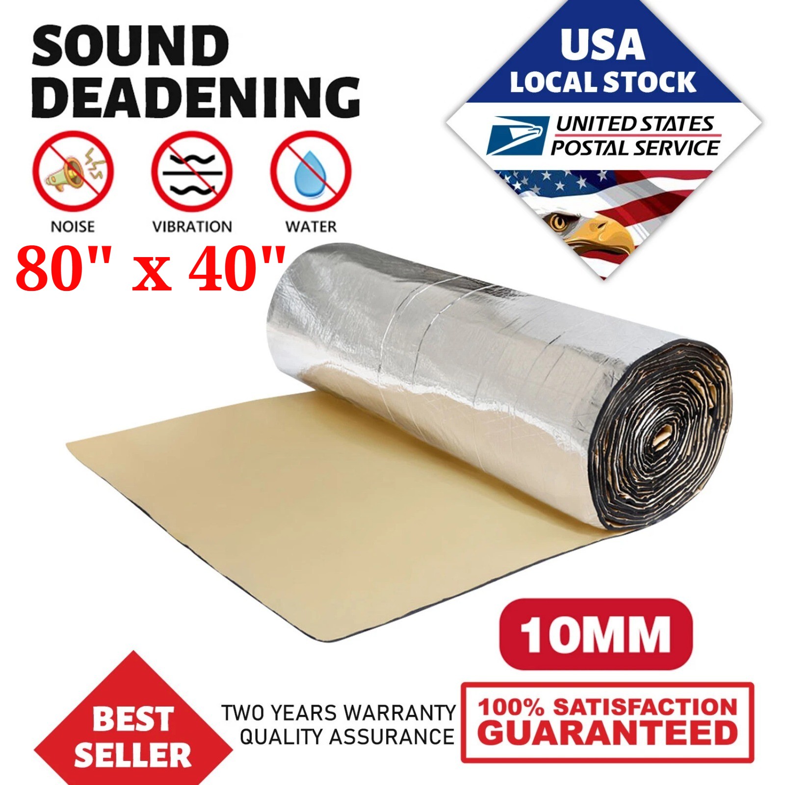 Sound Deadener Heat Shield For Car Firewall Hood Floor Insulation Mat 80\
