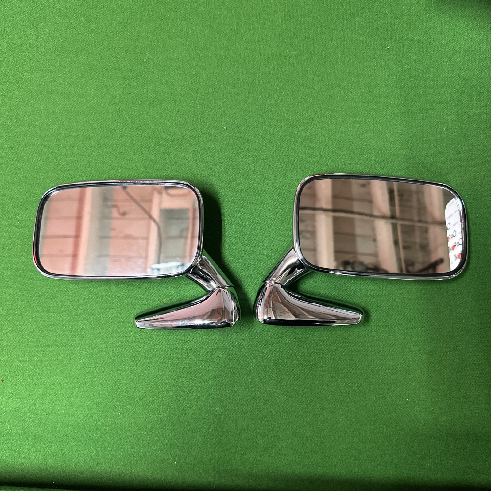 1974-1977 Porsche 911 Chrome Side Door Mirrors Pair Left And Right #35 1974-1977 Porsche 911 Chrome Side Door Mirrors Pair Left And Right #35