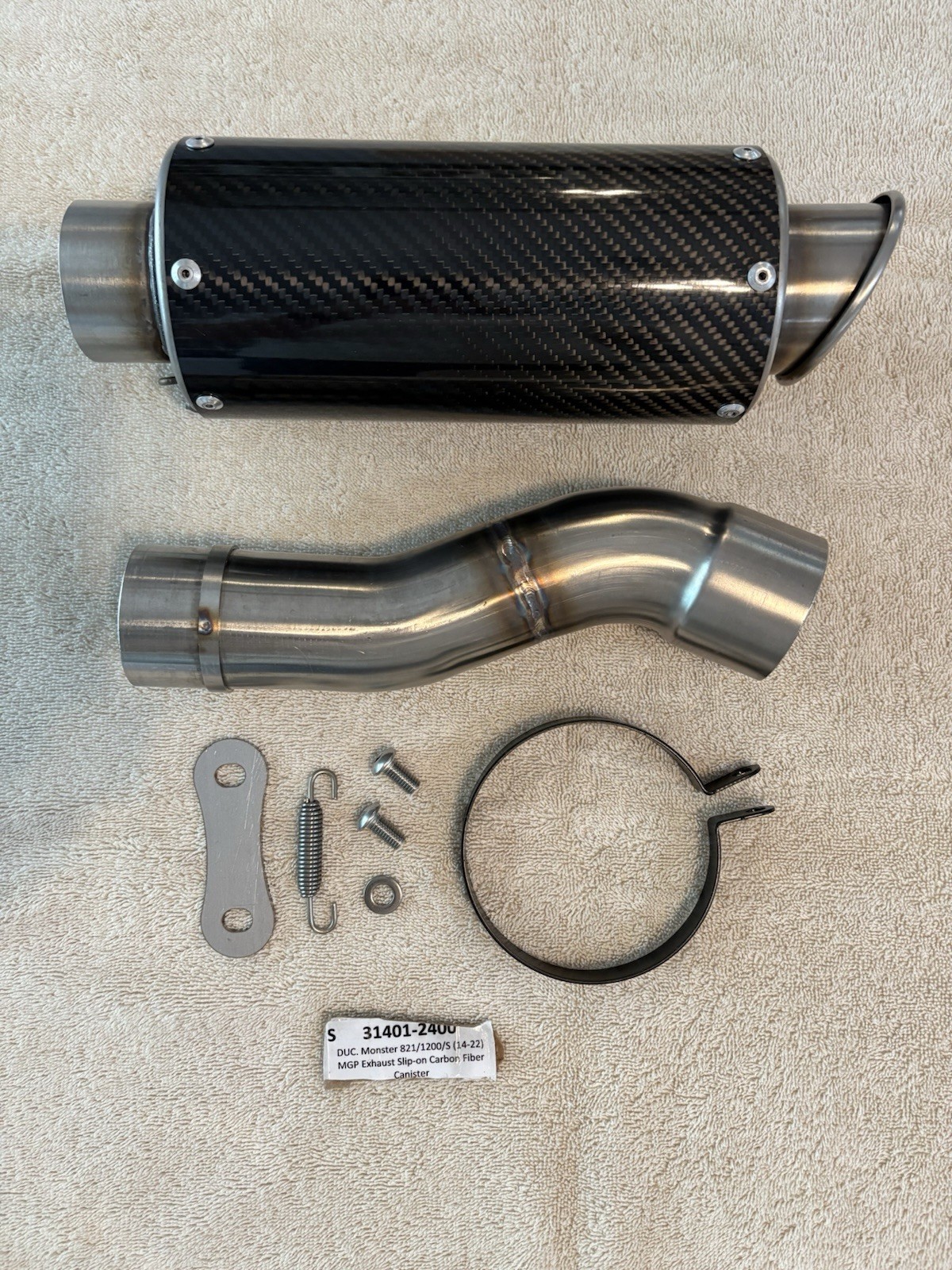 MGP Hot Bodies Slip-On Carbon Fiber Canister 31401-2400 New - For Ducati Monster MGP Hot Bodies Slip-On Carbon Fiber Canister 31401-2400 New - For Ducati Monster