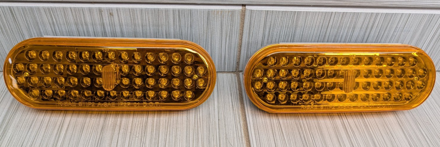 2- PACK STL70AB Optronics Lamp Turn High Count LED (56) Amber Oval Grommet Mount 2- PACK STL70AB Optronics Lamp Turn High Count LED (56) Amber Oval Grommet Mount