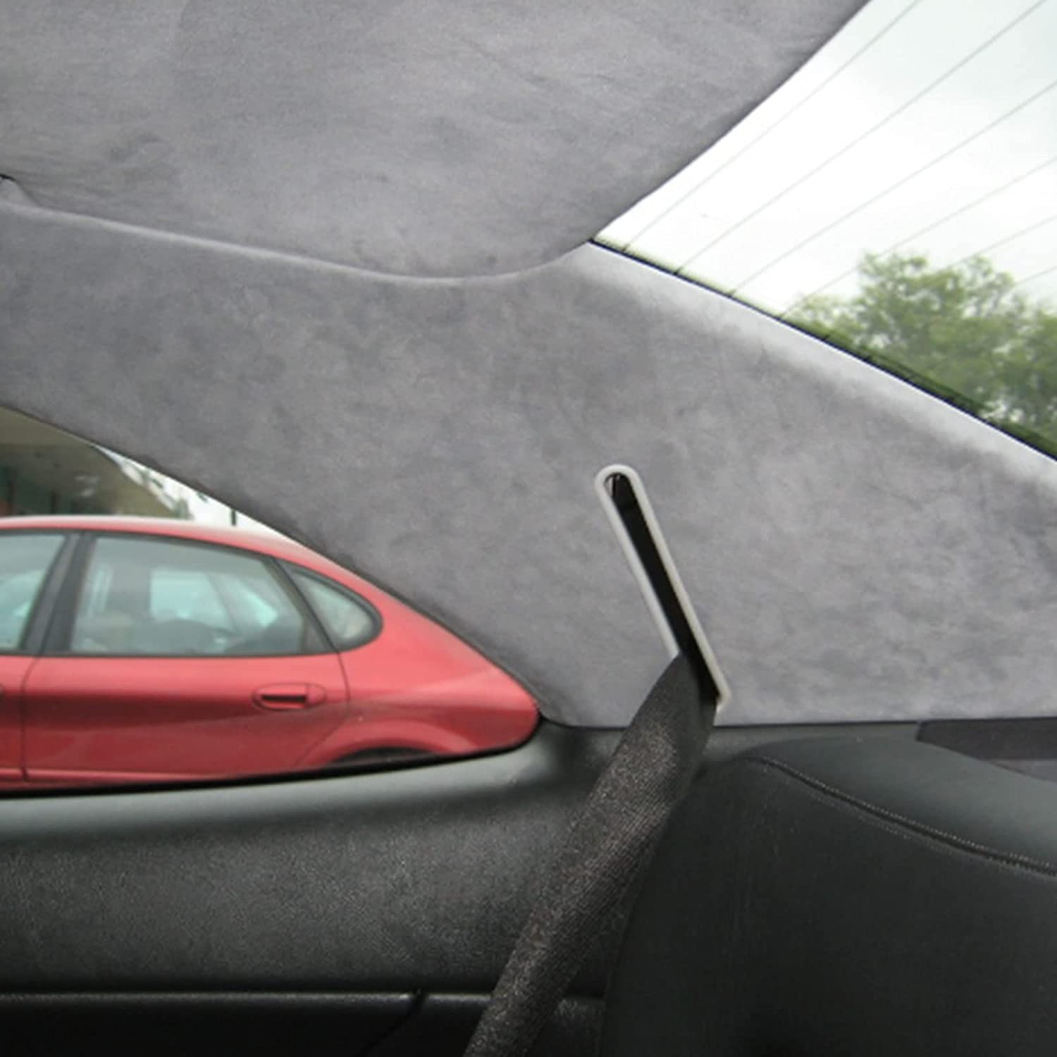 Gray Suede Headliner Fabric Material 80
