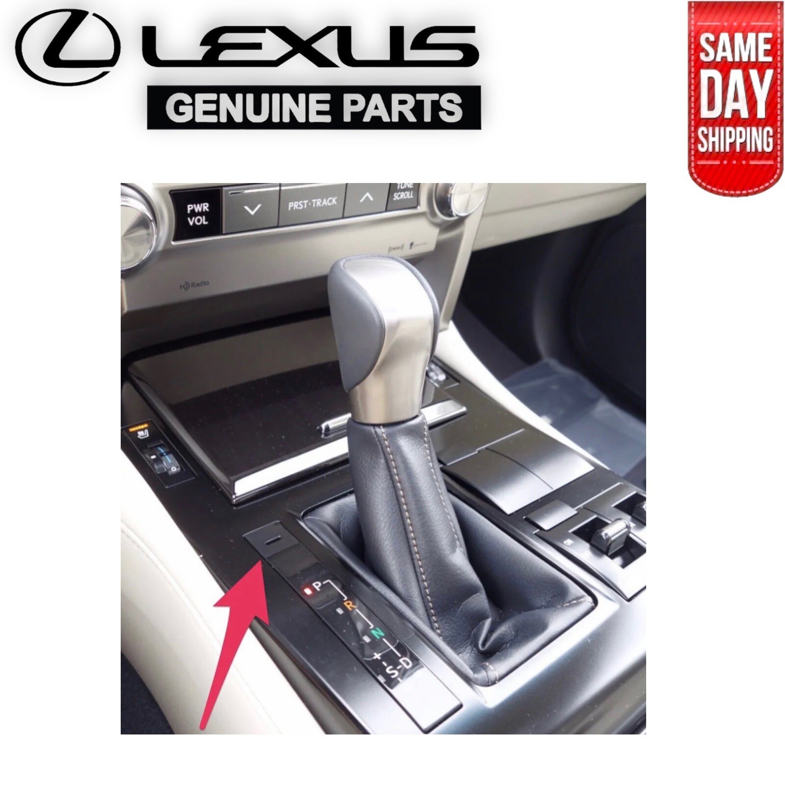 10 - 23 LEXUS GX460 SHIFTER LOCK RELEASE BUTTON CAP COVER BLACK OEM NEW 10 - 23 LEXUS GX460 SHIFTER LOCK RELEASE BUTTON CAP COVER BLACK OEM NEW