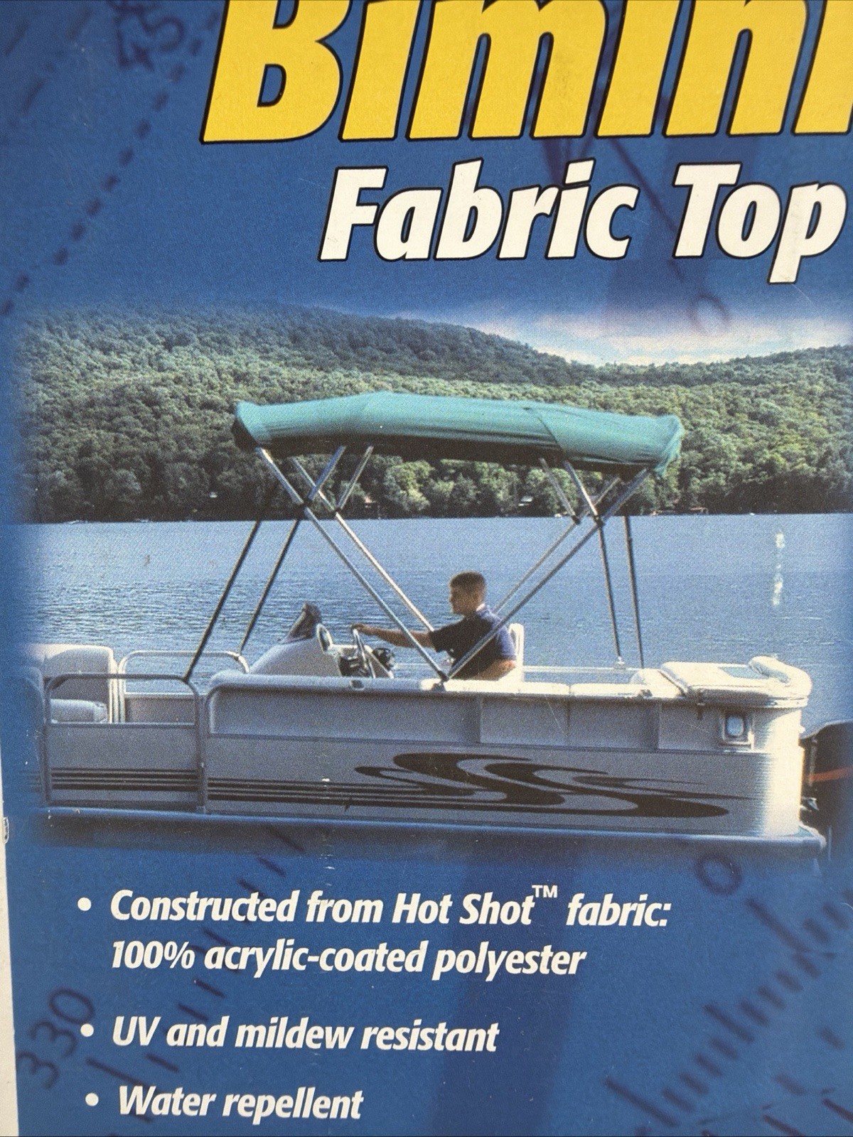 Taylor Made Square Tube Pontoon Bimini Fabric Top Forest Green 84000OF Taylor Made Square Tube Pontoon Bimini Fabric Top Forest Green 84000OF