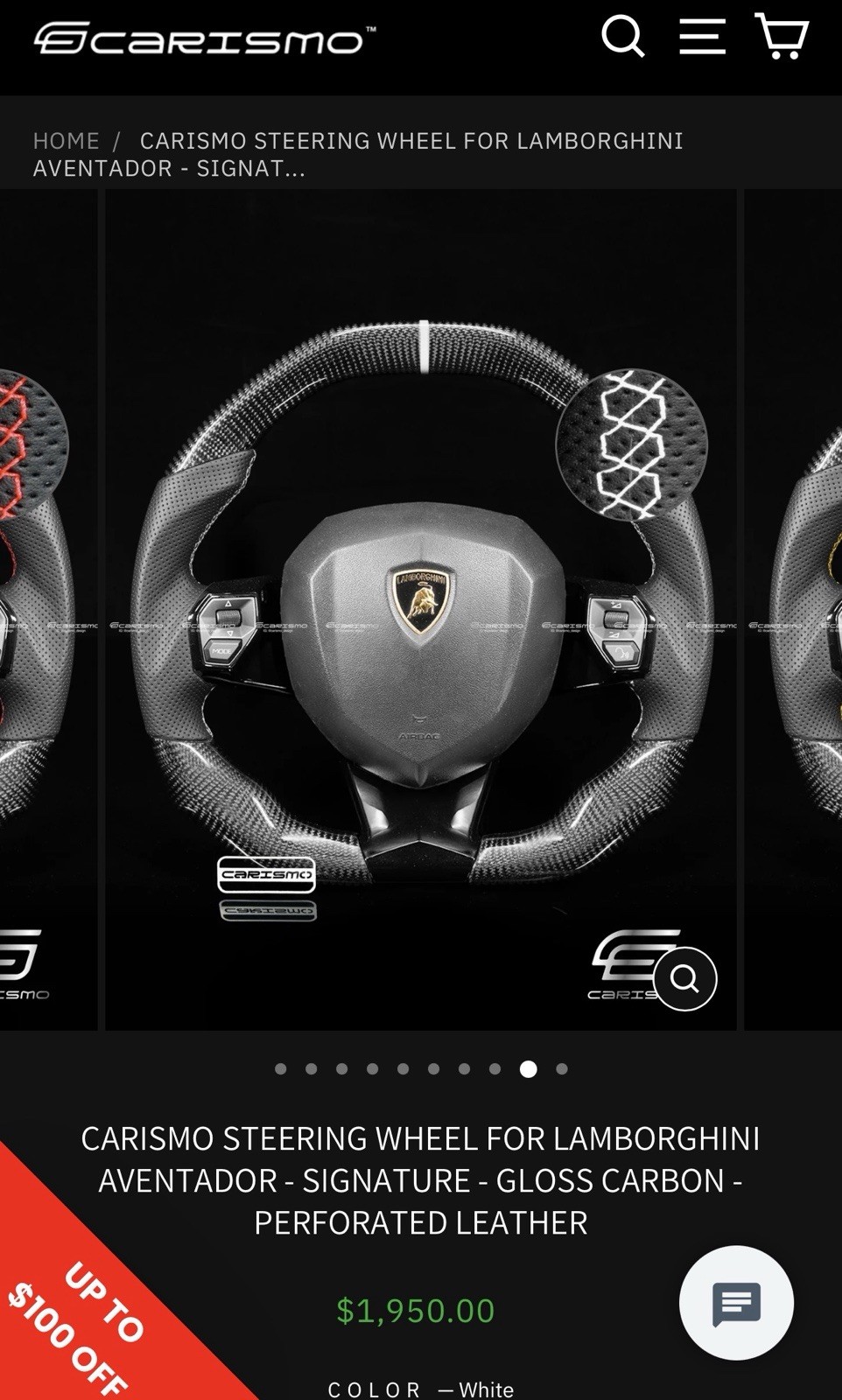 CARISMO Carbon Fiber Steering Wheel Lamborghini Aventador SVJ S LP700 LP750 CARISMO Carbon Fiber Steering Wheel Lamborghini Aventador SVJ S LP700 LP750
