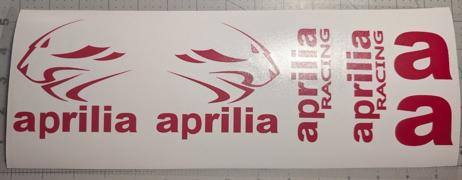 aprilia Motorcycle helmet decals, Sticker  Decal sheet.