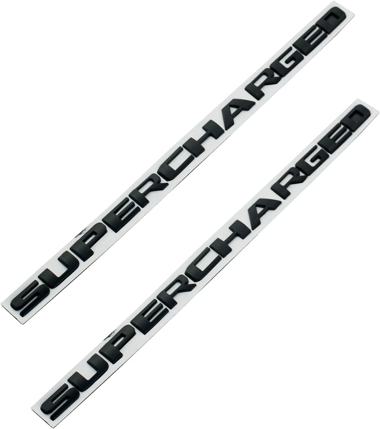 2X Supercharged Letter Emblem Metal Badges Nameplate Logo (Black) 2X Supercharged Letter Emblem Metal Badges Nameplate Logo (Black)