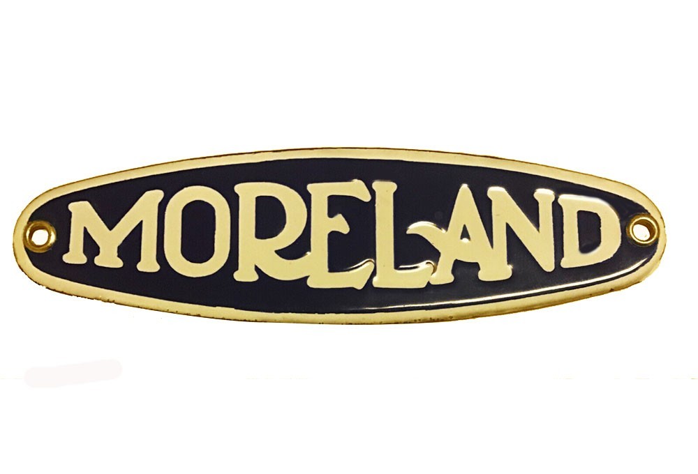 VINTAGE RARE MORELAND TRUCK RADIATOR EMBLEM/BADGE BRASS METAL