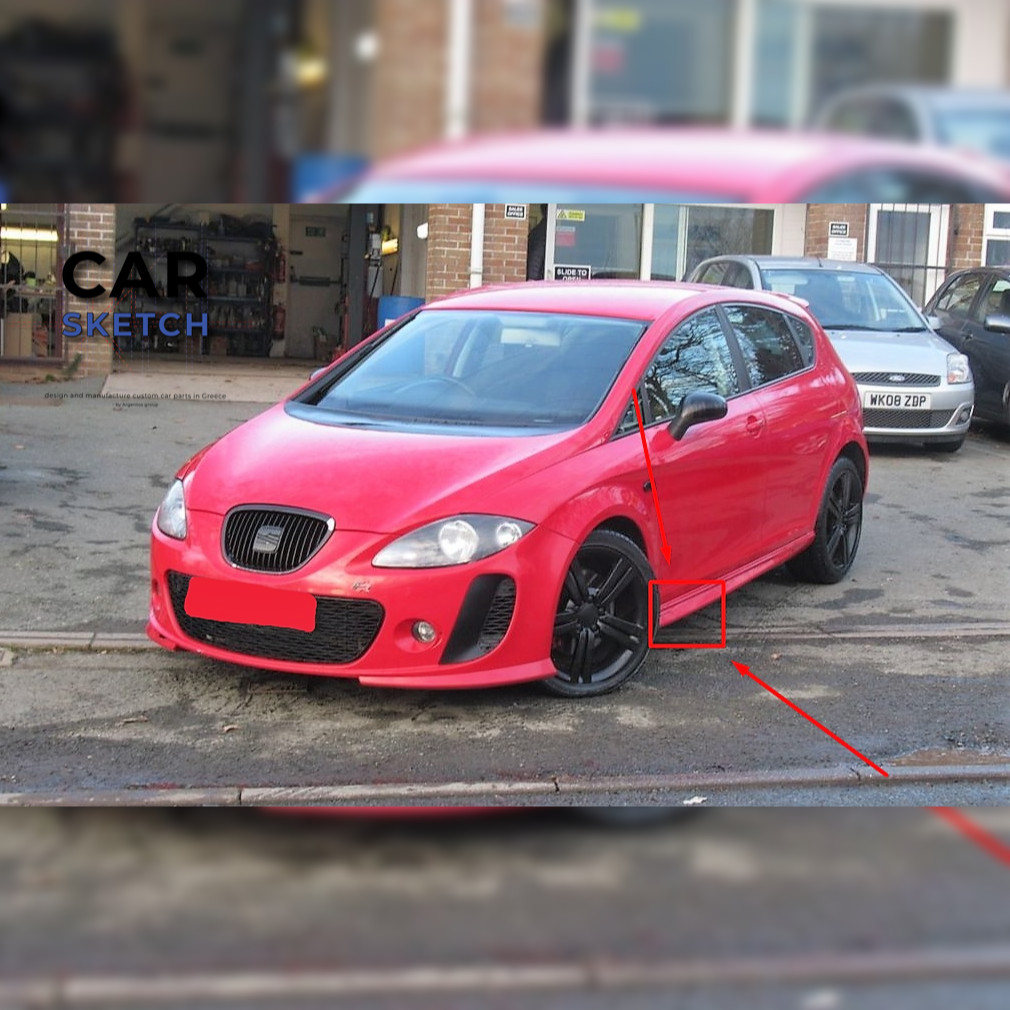 Seat Leon 1PL BTCC/Force Front Side skirt/Jacking Point Cover Left *1PL 853 917* Seat Leon 1PL BTCC/Force Front Side skirt/Jacking Point Cover Left *1PL 853 917*