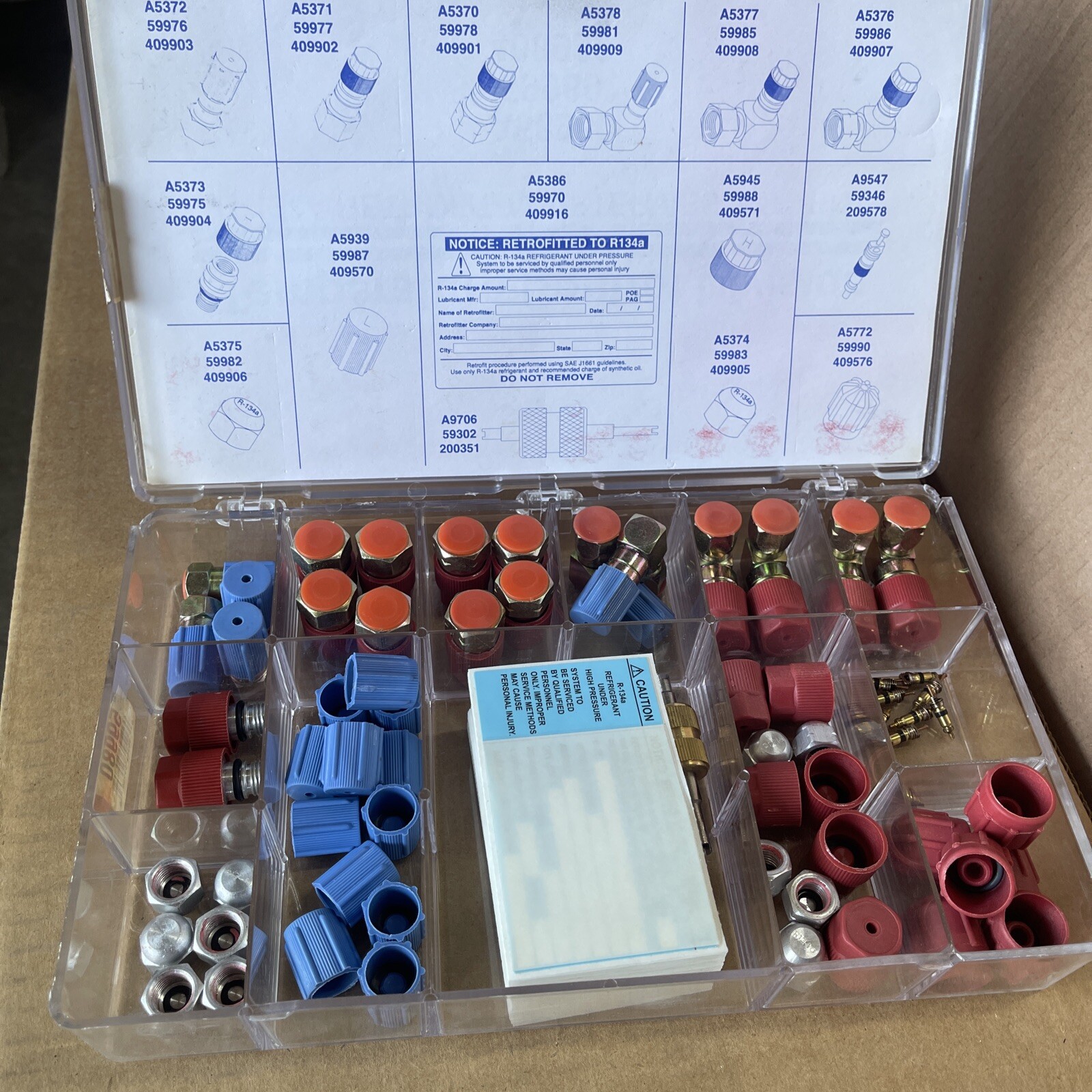 New A/C System Retrofit Kit 4 Seasons 59980 R-134A Retrofit Adapter Assortment