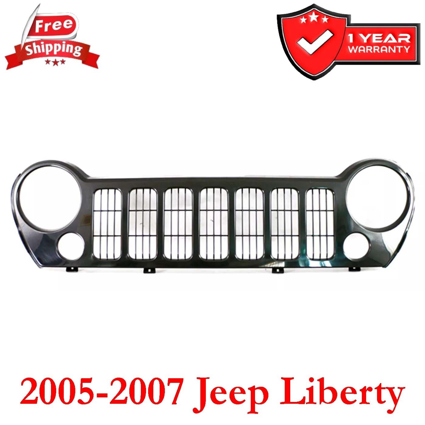 Grille For 2005-2007 Jeep Liberty Front Black CH1200291 5JJ86ZZZAF