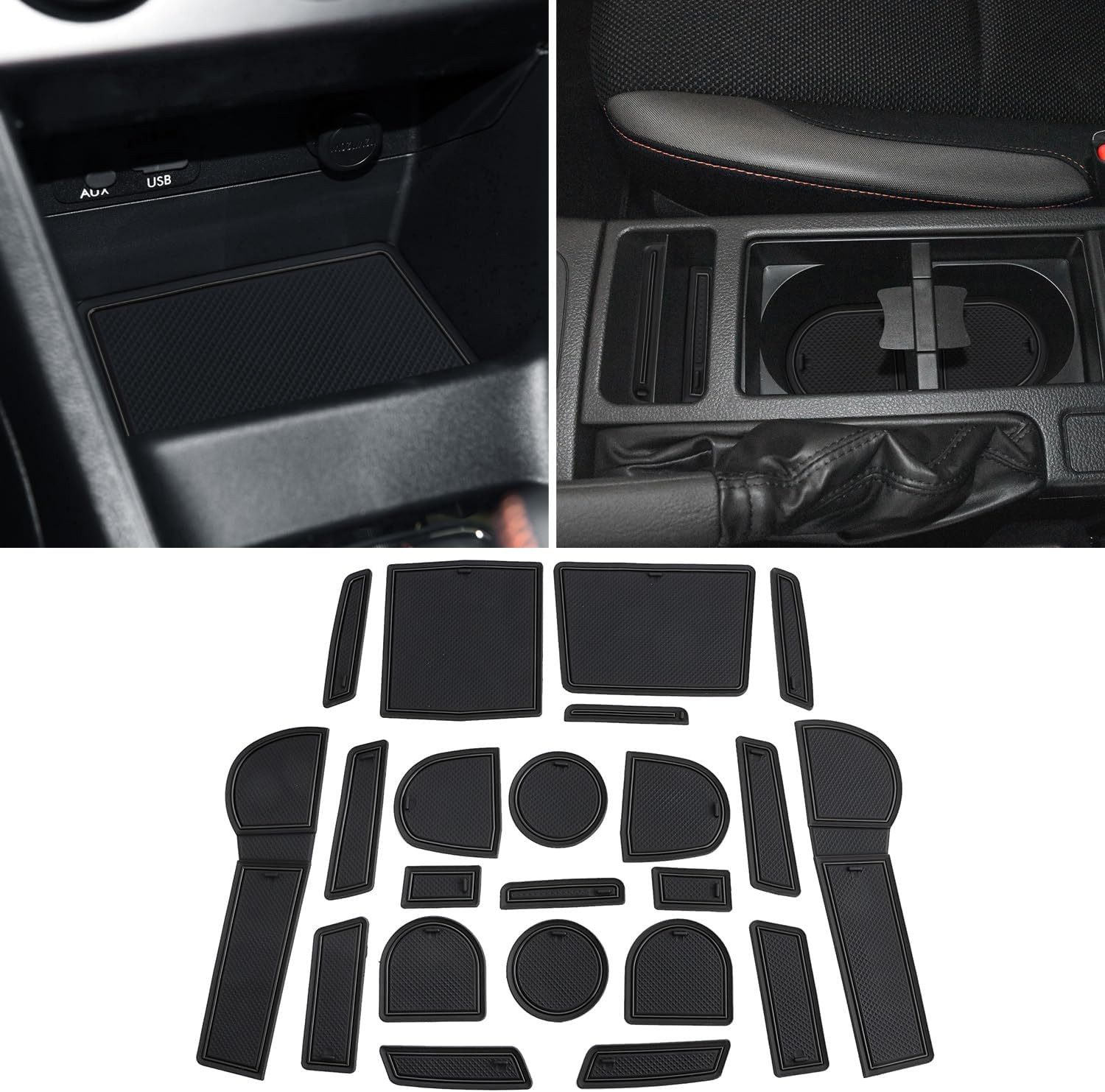 Auovo Mats for Subaru Crosstrek 2013-2017 & Impreza 2012-2016 Cup Liner Black