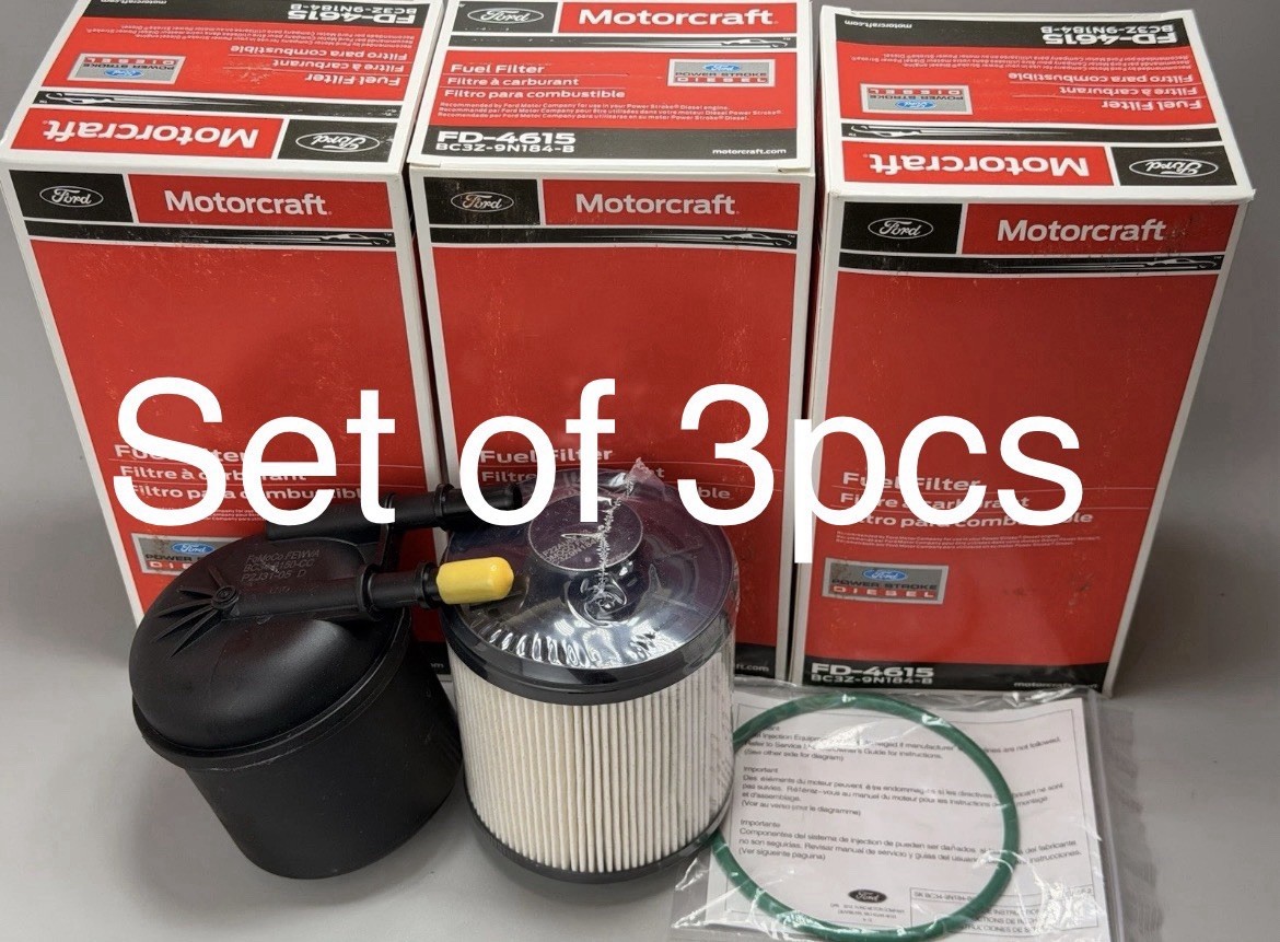 OEM 3 Pcs. Motorcraft Diesel Fuel Filter FD4615 for Ford F-250 Super F-350 6.7L OEM 3 Pcs. Motorcraft Diesel Fuel Filter FD4615 for Ford F-250 Super F-350 6.7L