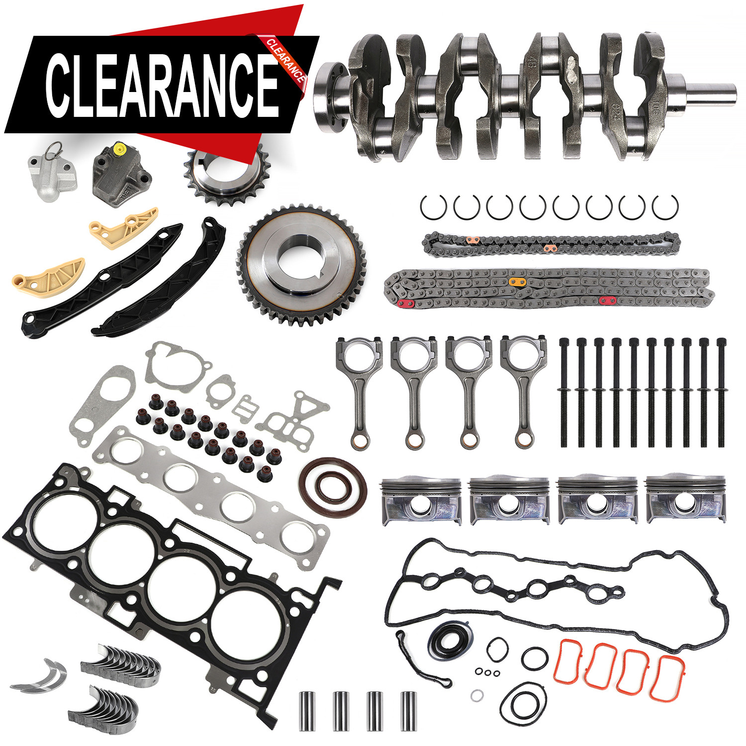 2.4L G4KJ Engine Rebuild Overhaul Kit- Crankshaft & Con Rods For HYUNDAI KIA