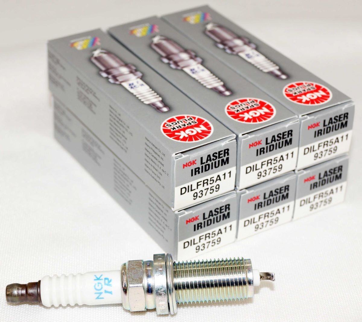 6PC NGK 93759 Laser Iridium Spark Plug DILFR5A11 Fits Nissan Infiniti