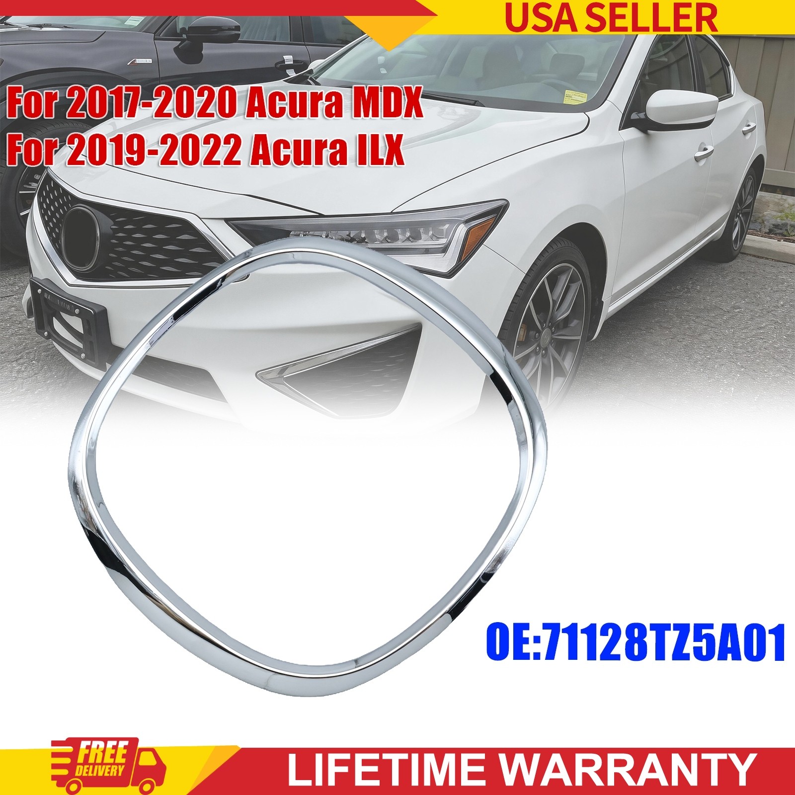 For Acura ILX 2019 2020 MDX 2017 2018 2019 2020 Front Emblem Ring 71128TZ5A01