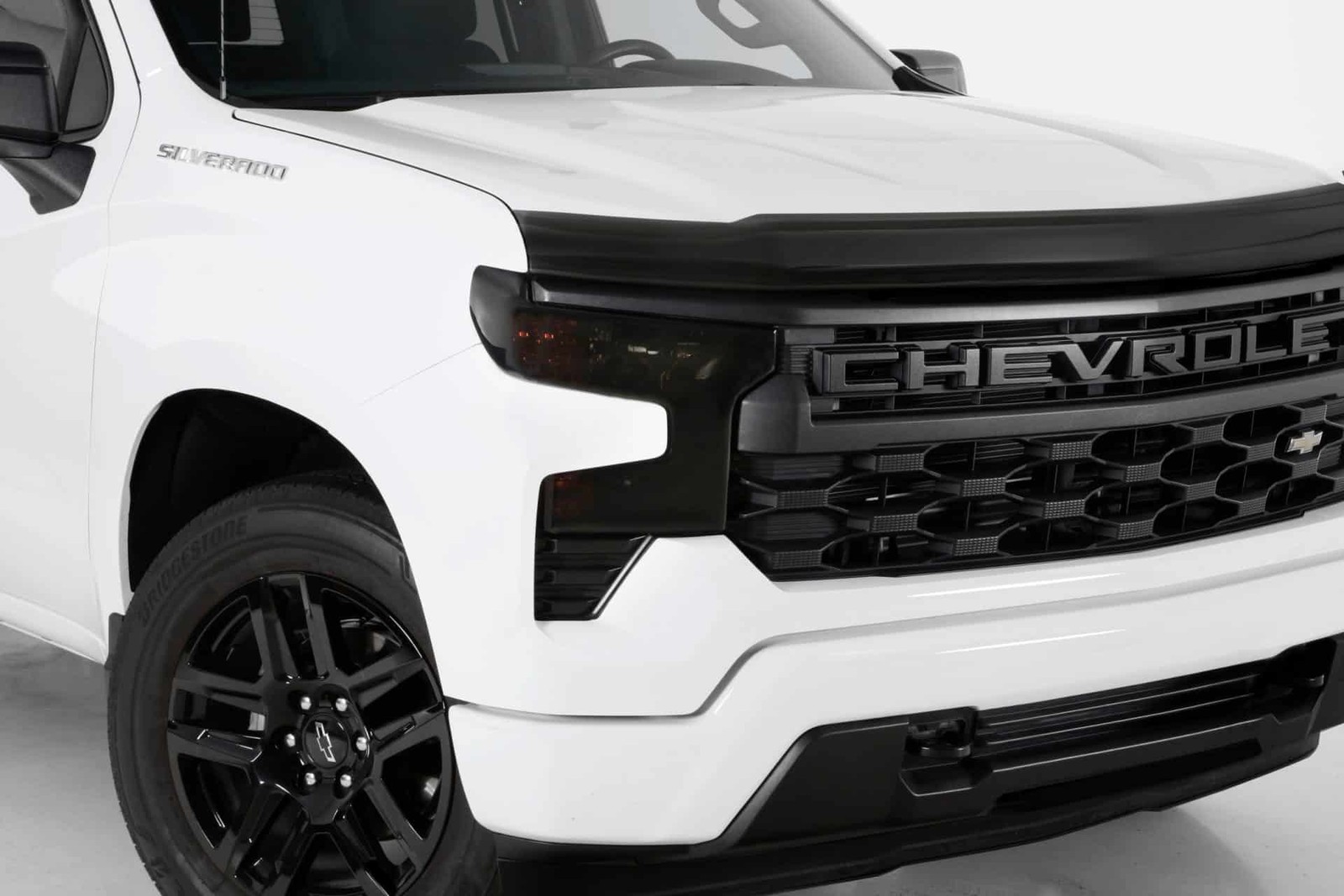 GT Styling GT5990S Smoked Headlight Covers 22-25 Chevrolet Silverado 1500