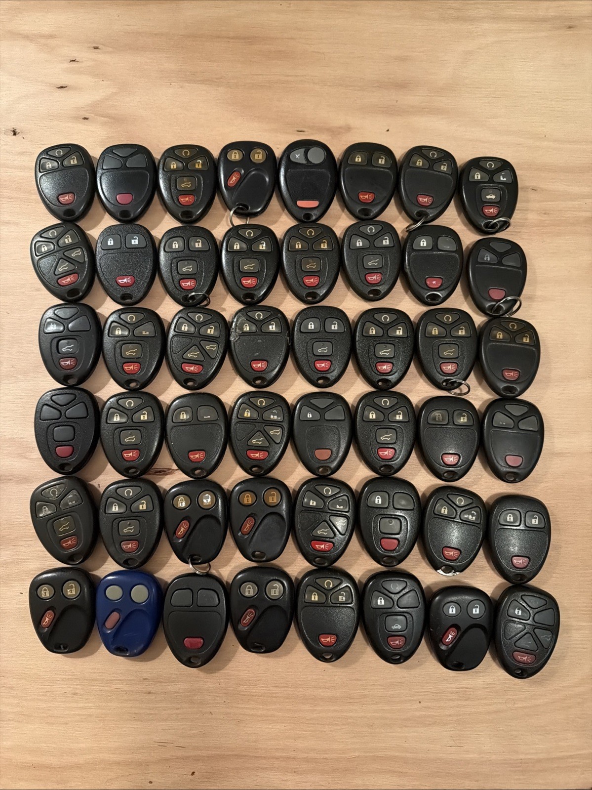 Lot Of 48 Chevrolet GMC Buick Key Fob Remotes