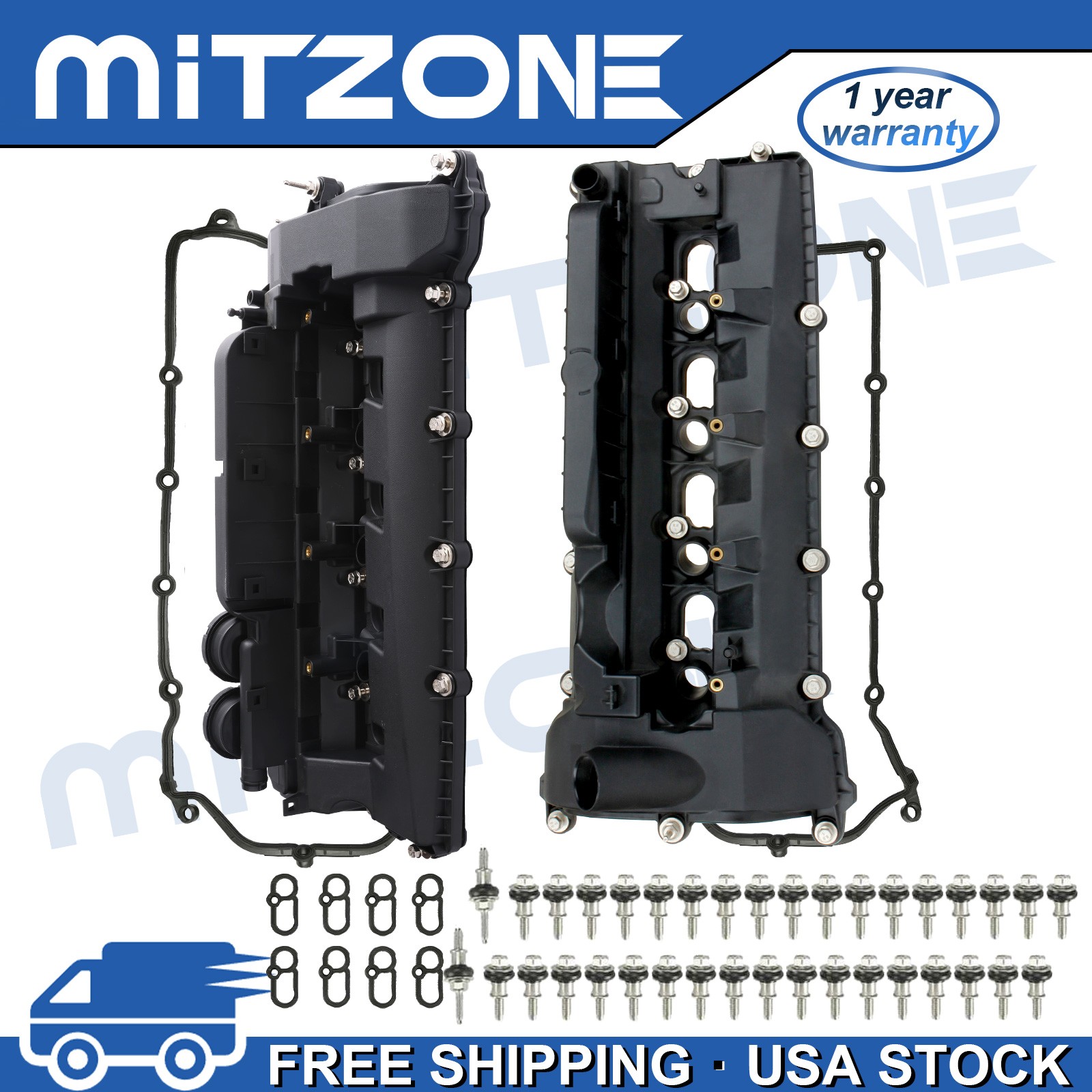 LH & RH Mitzone Valve Cover for 10-17 Land Rover Range Rover Sport LR4 5.0L LH & RH Mitzone Valve Cover for 10-17 Land Rover Range Rover Sport LR4 5.0L