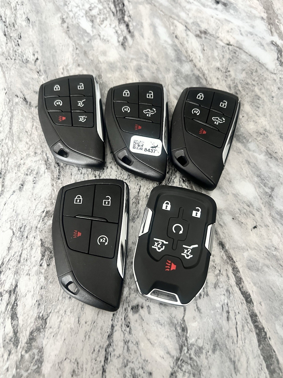 Mixed Lot Of 5 Of Chevy Key Fobs Used/Locked Needs Reprogramming Mixed Lot Of 5 Of Chevy Key Fobs Used/Locked Needs Reprogramming