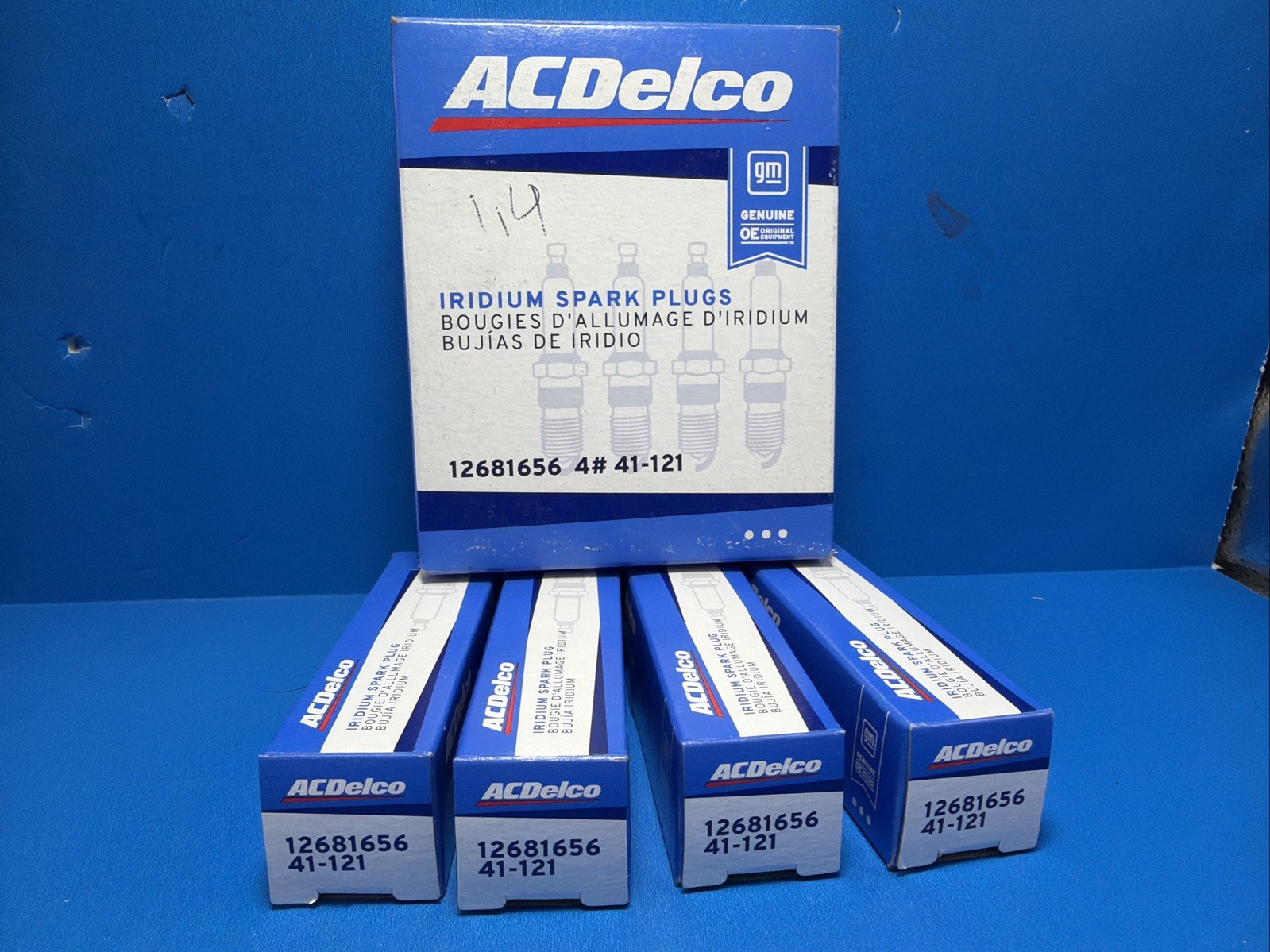 NEW GENUINE GM ACDelco Iridium Spark Plugs 41-121 Set Of 4 NEW GENUINE GM ACDelco Iridium Spark Plugs 41-121 Set Of 4