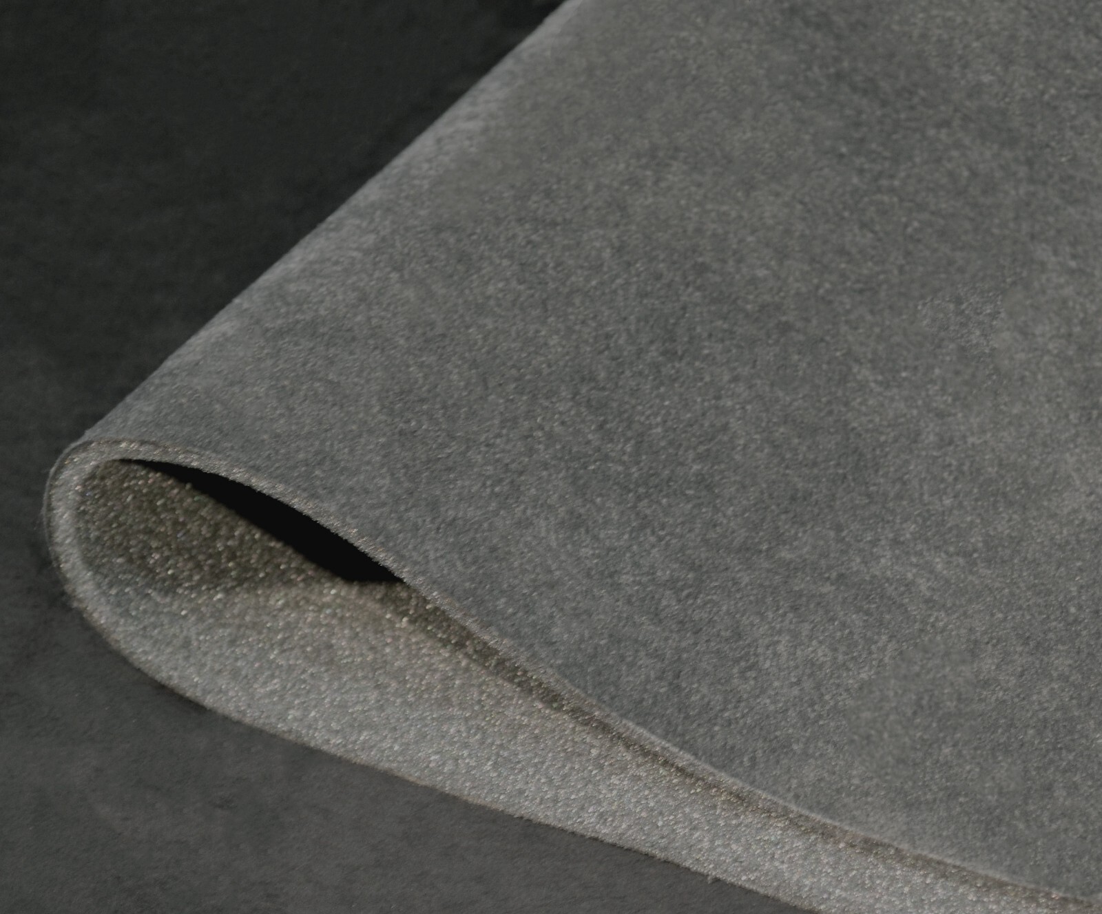 Dark Grey Suede Foam Backed Headliner Fabric for Car Interior Lining - 108\ Dark Grey Suede Foam Backed Headliner Fabric for Car Interior Lining - 108\
