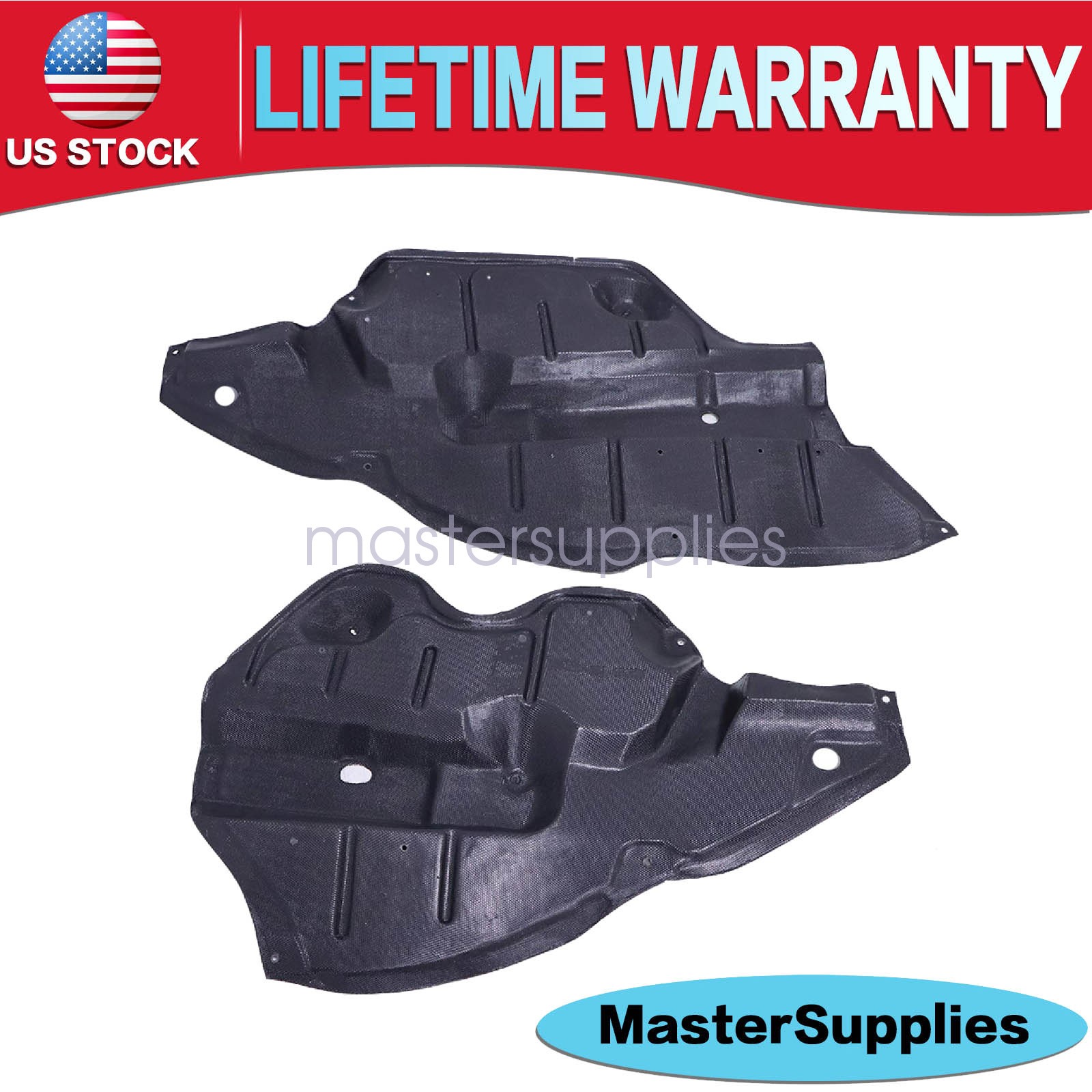 New For 09-15 Toyota Venza Front LH RH Engine Splash Shield Under Cover Set of 2