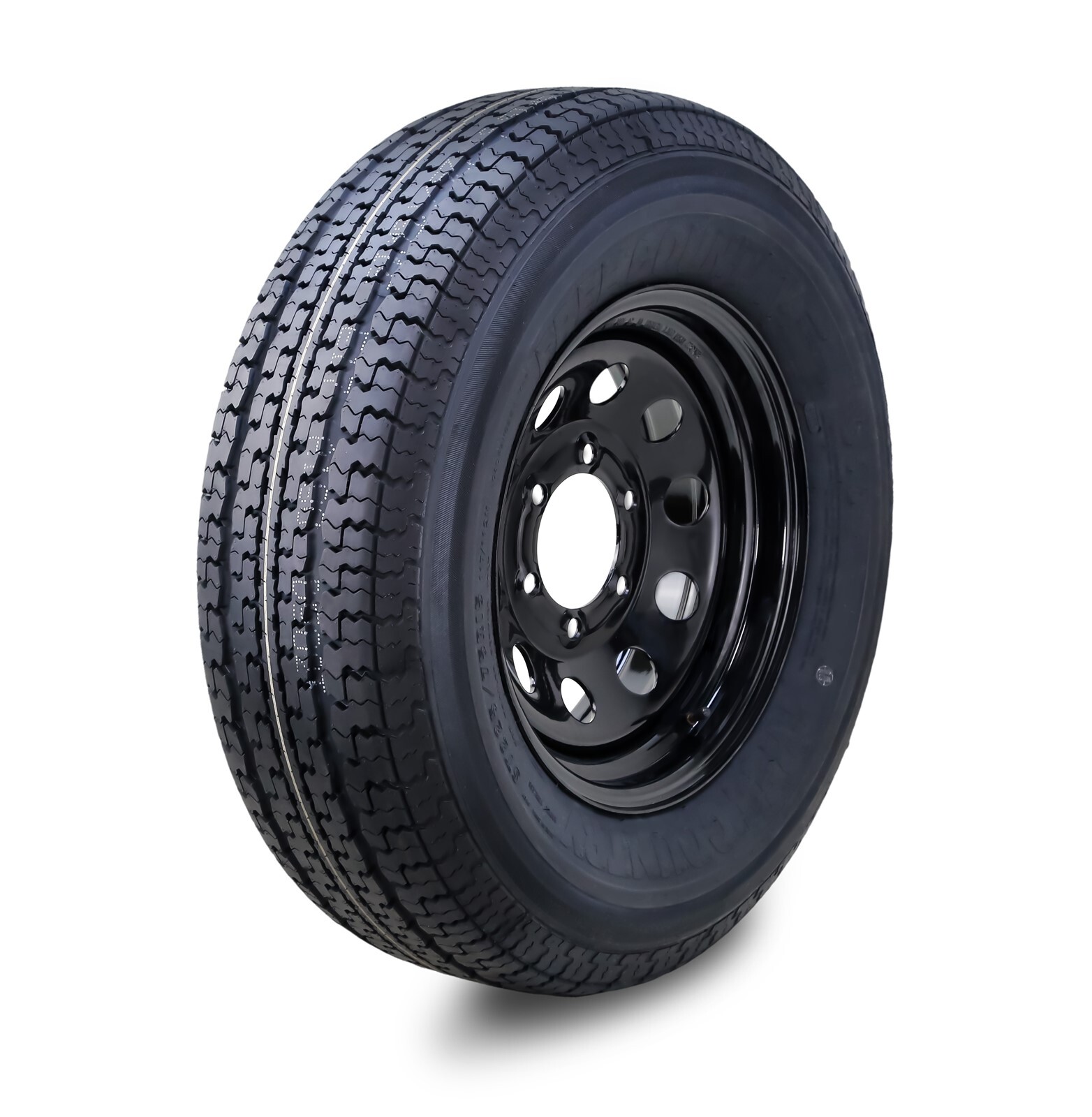 WINDA Trailer Tire Assembly ST225/75R15 10-Ply Black Mod Rim 6 Lug on 5.5\ WINDA Trailer Tire Assembly ST225/75R15 10-Ply Black Mod Rim 6 Lug on 5.5\