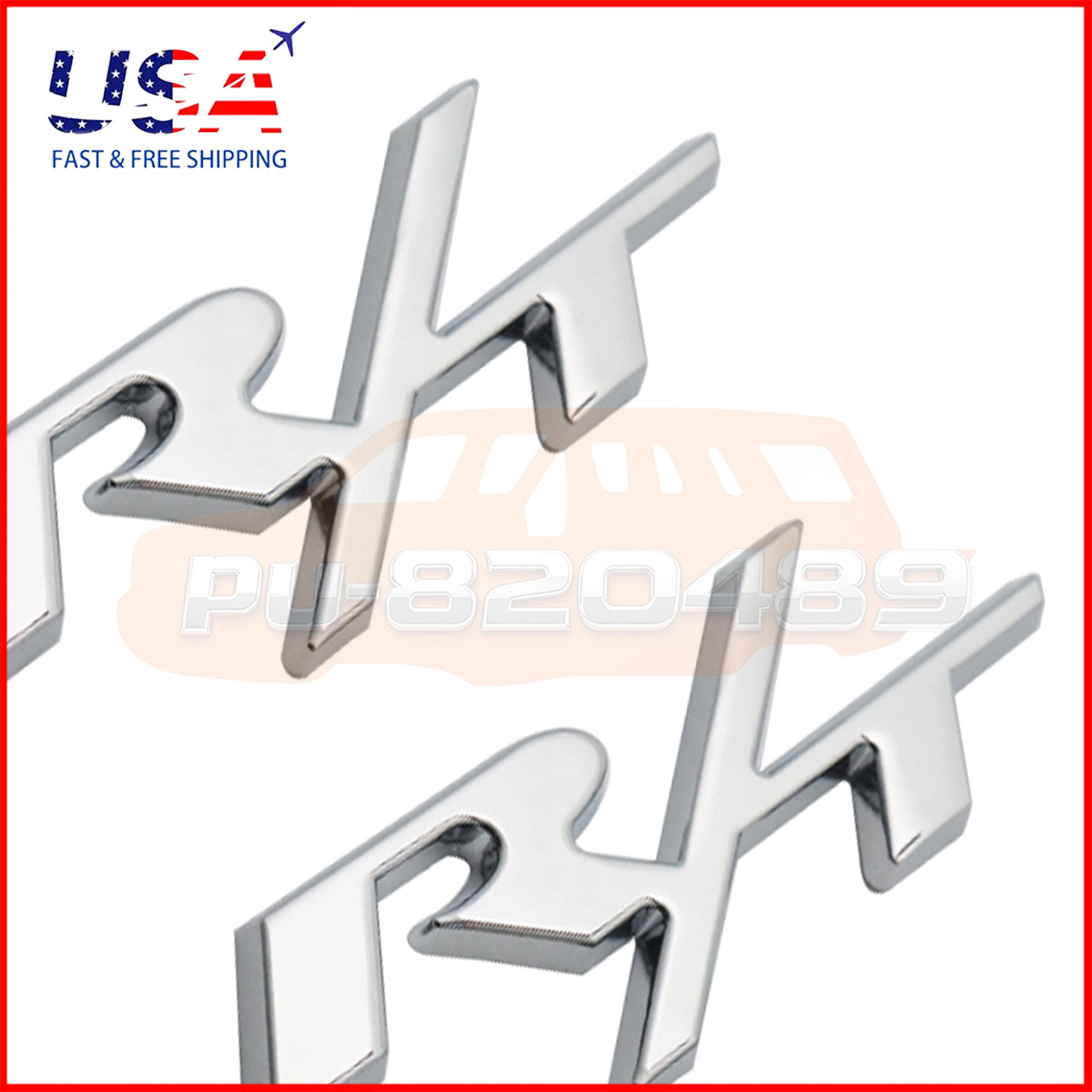 2x For Charger Challenger RT Emblem R/T Gloss Chrome Side Fender Badge Nameplate 2x For Charger Challenger RT Emblem R/T Gloss Chrome Side Fender Badge Nameplate