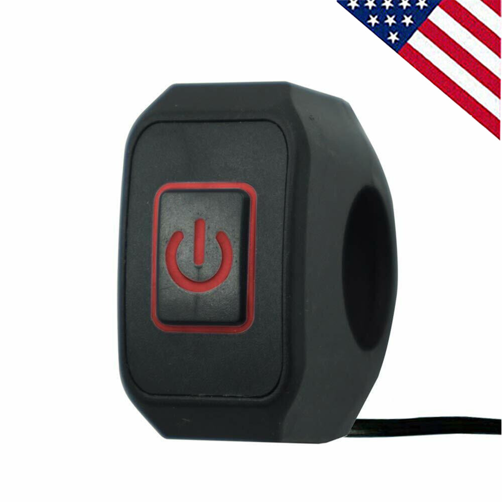 7/8in Motorcycle Handlebar Fog Light Switch Red LED DC 12V 36V CNC 7/8in Motorcycle Handlebar Fog Light Switch Red LED DC 12V 36V CNC