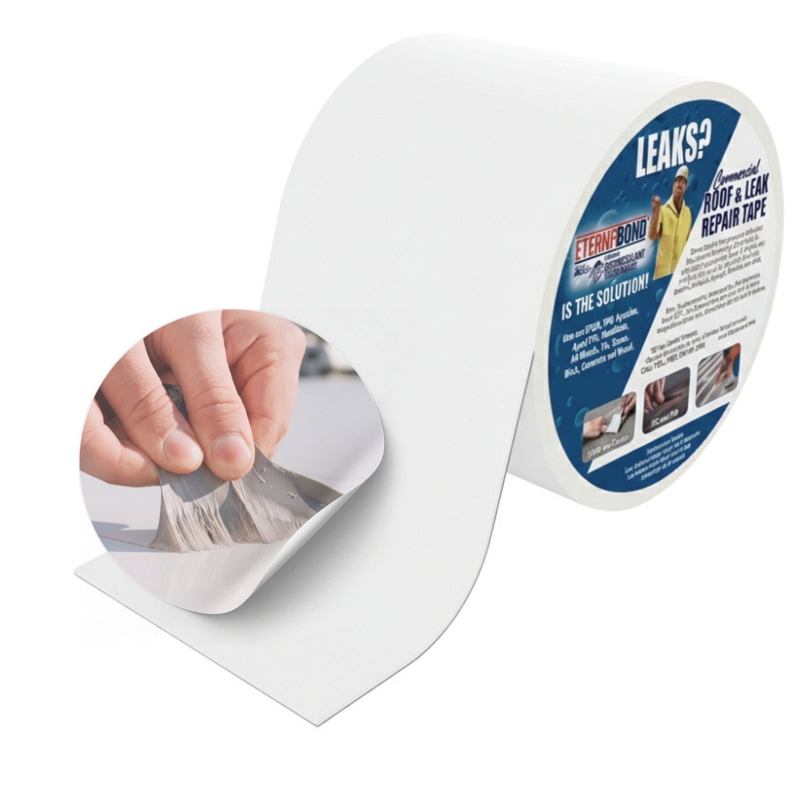 ETERNABOND Roof Sealant Tape White 2 inch x 50 feet RoofSeal Repair Tape RV Tape