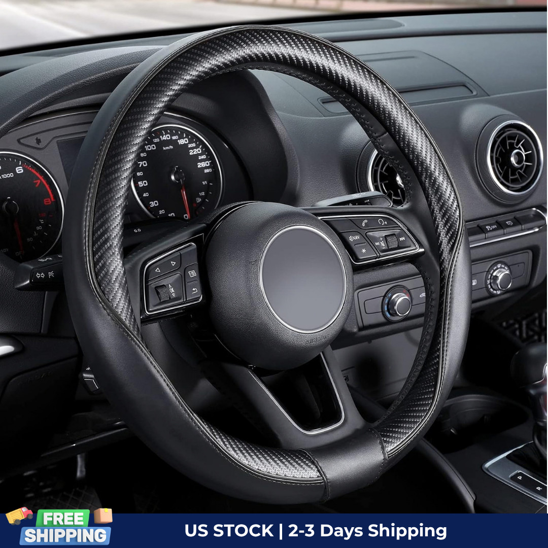 Premium Car Steering Wheel Cover for 2000-2026 Volkswagen Jetta – 14.5-15 Inch