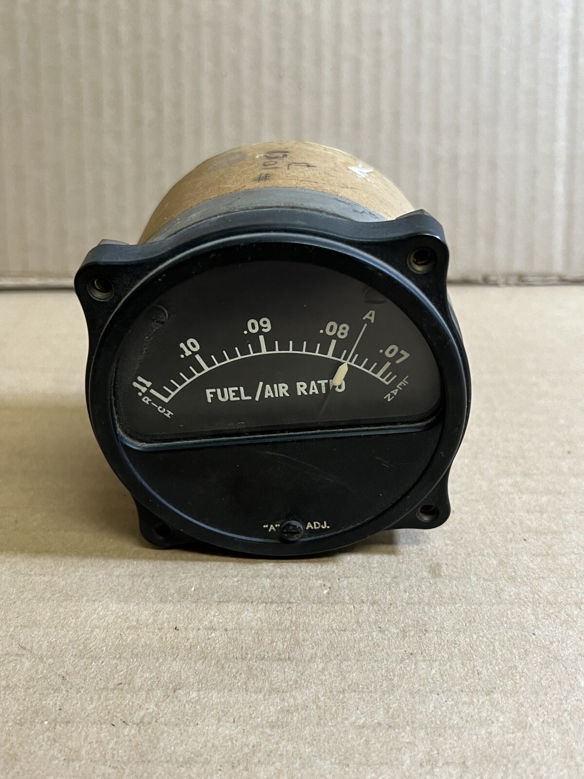 Vintage Cambridge Instrument Co Fuel Air Ratio Indicator Gauge A-7A Vintage Cambridge Instrument Co Fuel Air Ratio Indicator Gauge A-7A