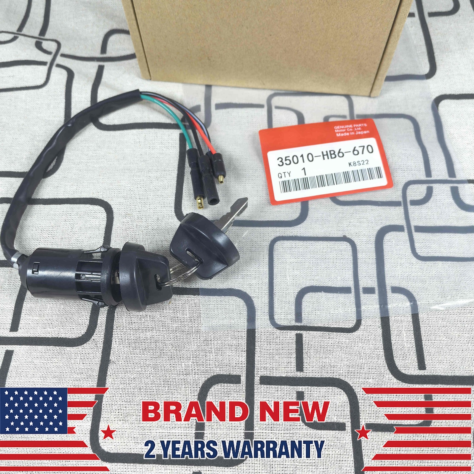 NEW Ignition Key Switch 35010-HB9-670 Fits for Honda ATC 1982-1984 87 TrX250R