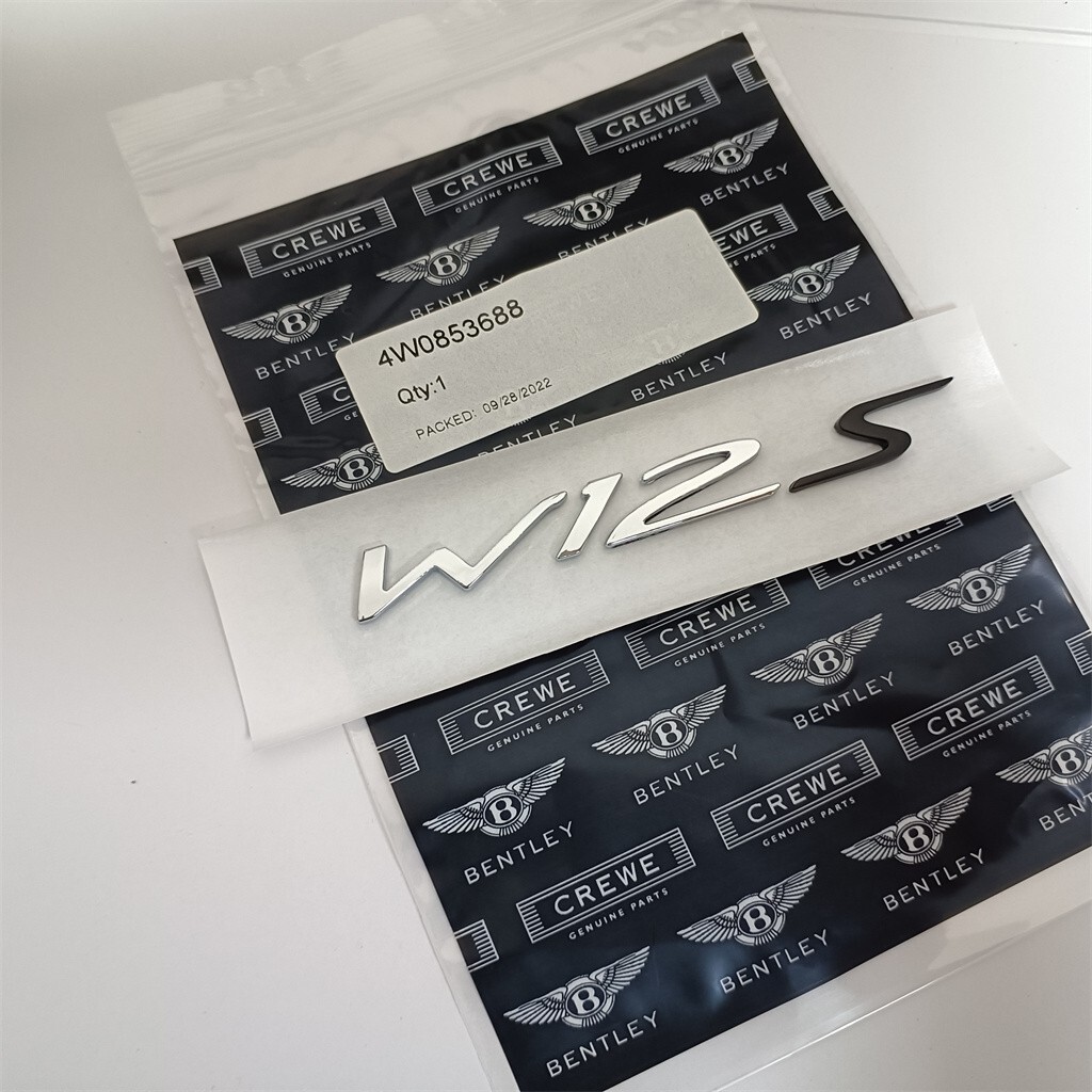 14-19 Bentley Flying Spur W12S Fender Badge Emblem Chrome 4W0853688(1PC) 14-19 Bentley Flying Spur W12S Fender Badge Emblem Chrome 4W0853688(1PC)