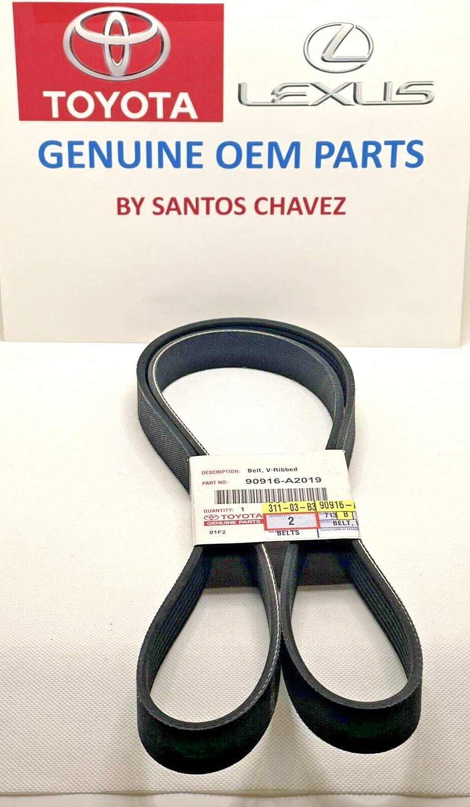 2010-2018 Toyota Serpentine Belt Genuine Oem Part 90916-A2019