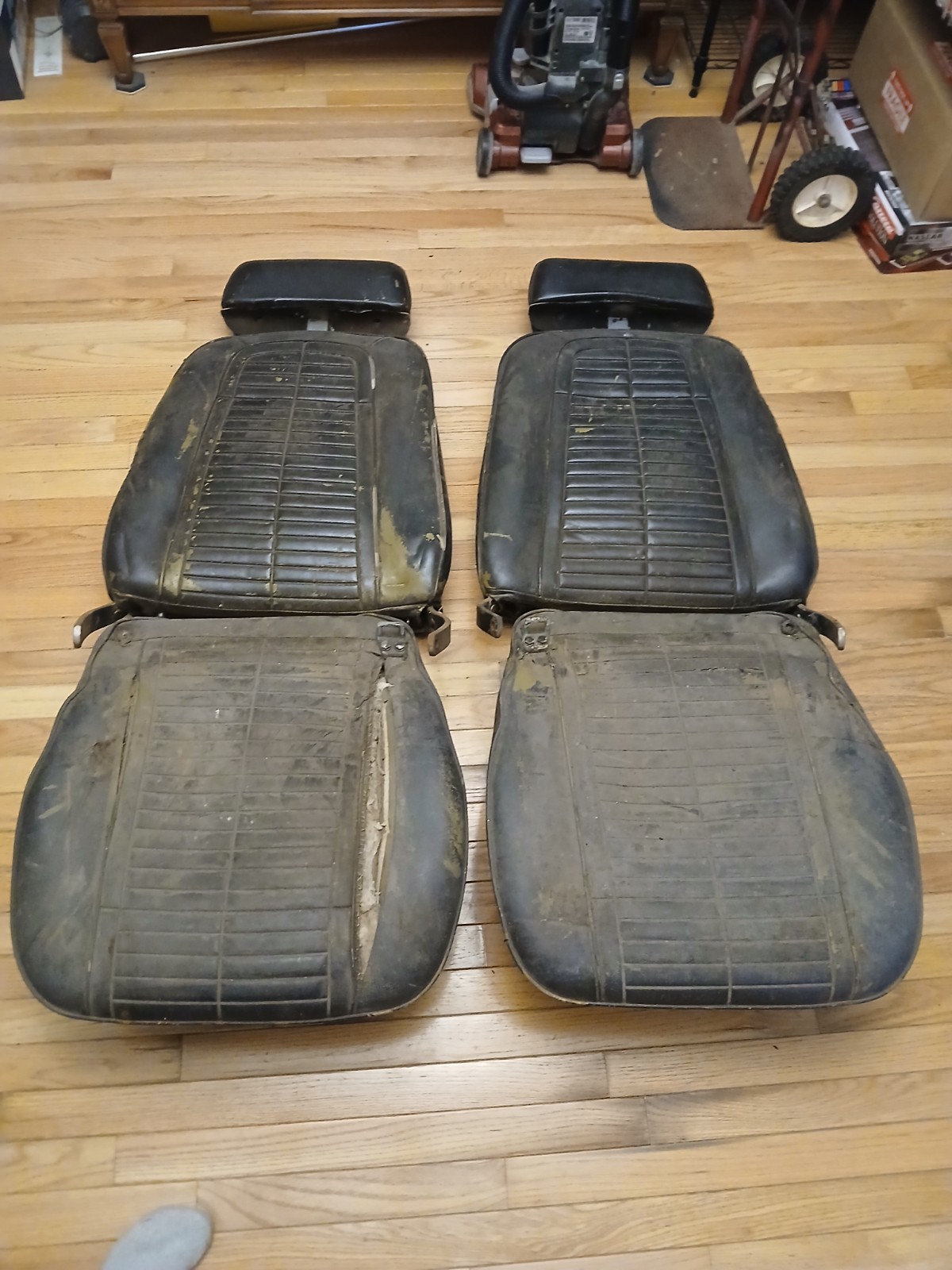 1969 Camaro Firebird Bucket Seats Pair with tracks - Local Pickup Only