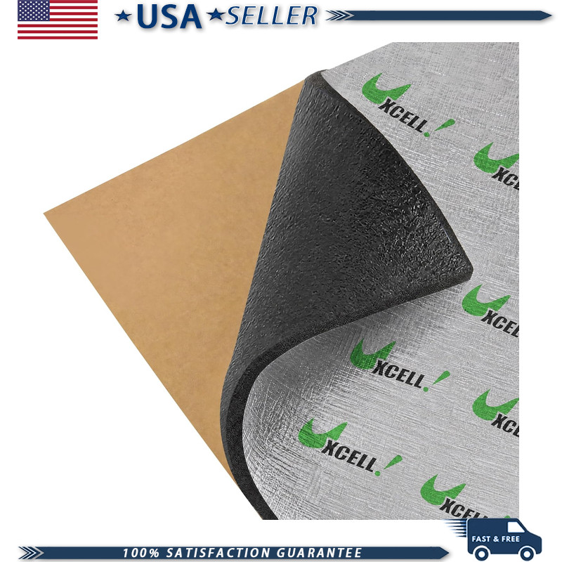 16.4 Sqft Car Sound Deadening Mat 394mil 60x40 Self Adhesive Glassfiber Foam Noi