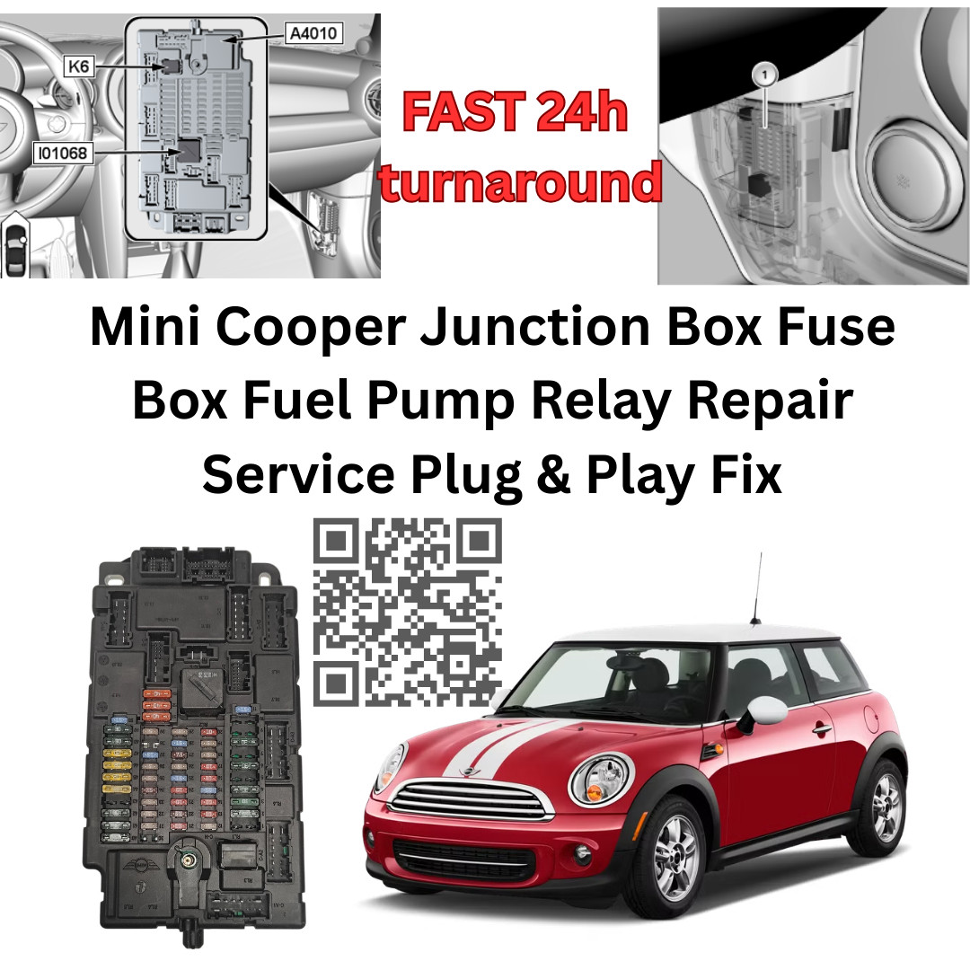 Mini Cooper Junction Box Fuse Box Fuel Pump Relay Repair Service Plug & Play Fix
